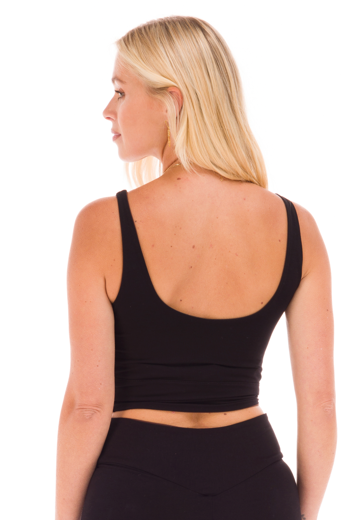 BAMBOO REVERSIBLE YOGA BRA BLACK-BROWN