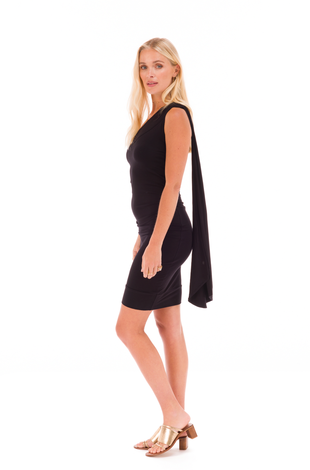 BAMBOO TOGA DRESS BLACK