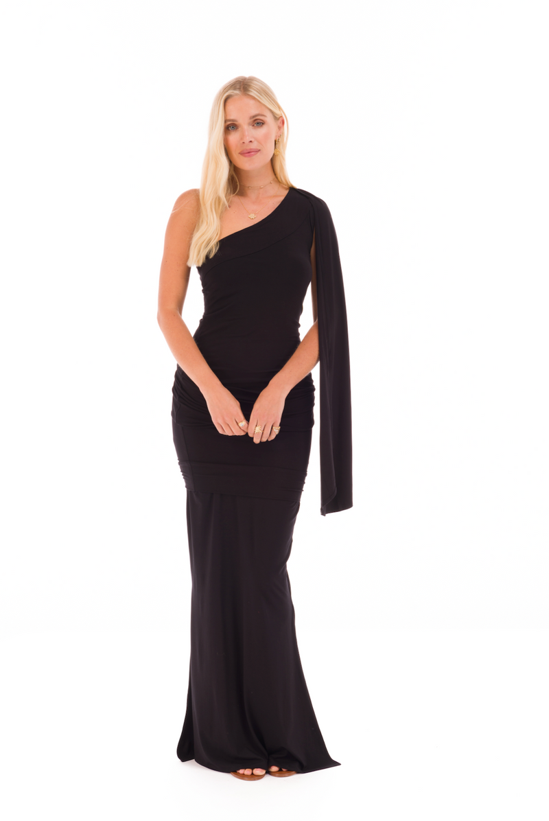 BAMBOO TOGA DRESS BLACK