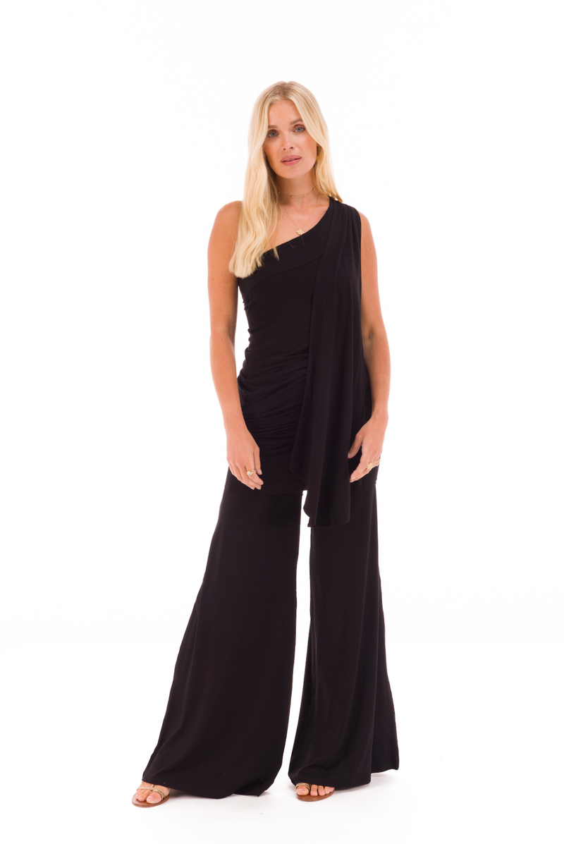 BAMBOO TOGA DRESS BLACK