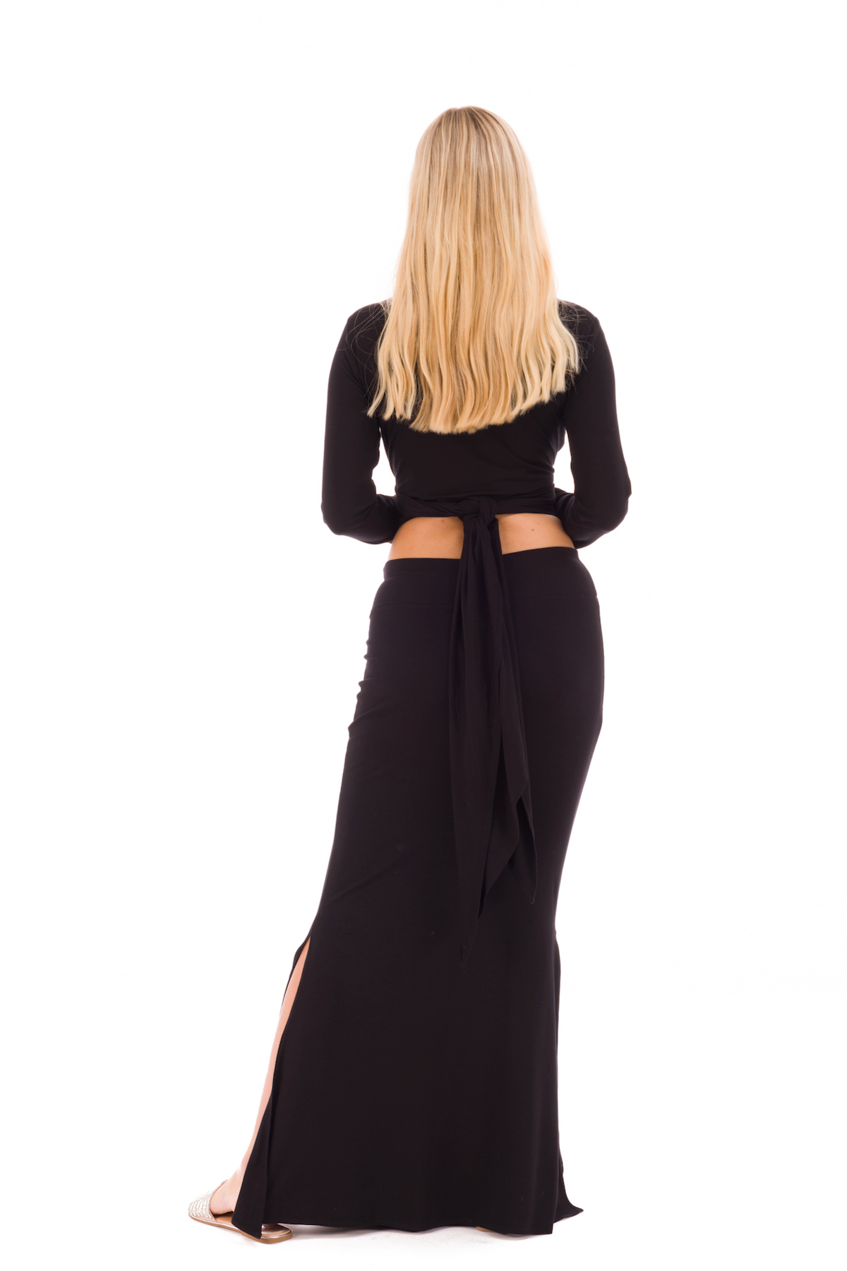 BAMBOO DRAPE SHRUG BLACK