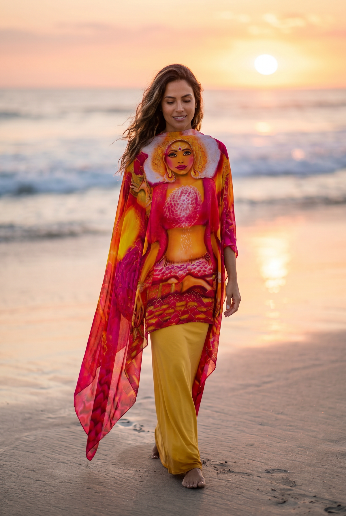 LAKSHMI SILK SHAWL – THE RADIANCE OF DIVINE ABUNDANCE