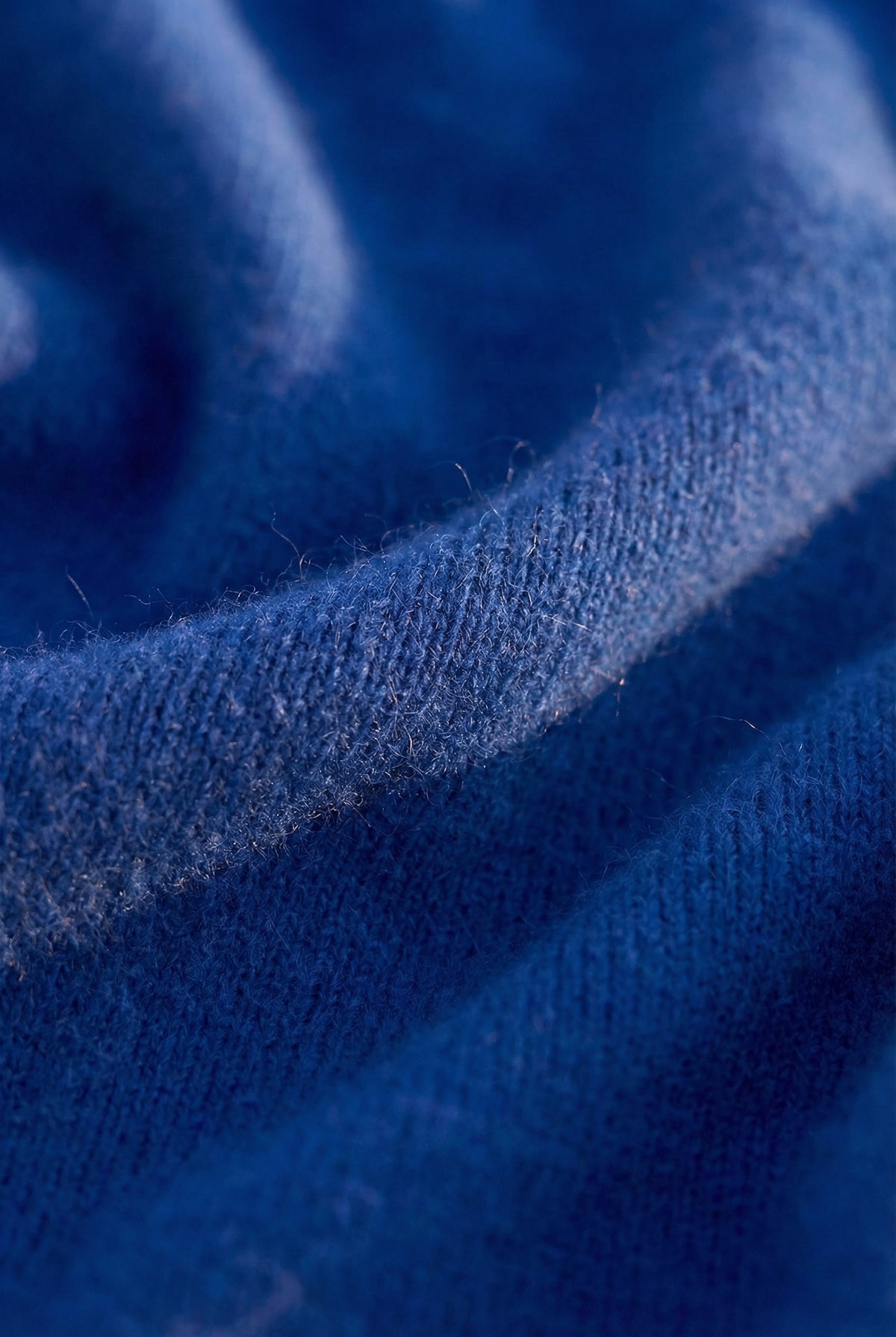 100% CASHMERE OBLIQUE JUMPER ROYAL BLUE
