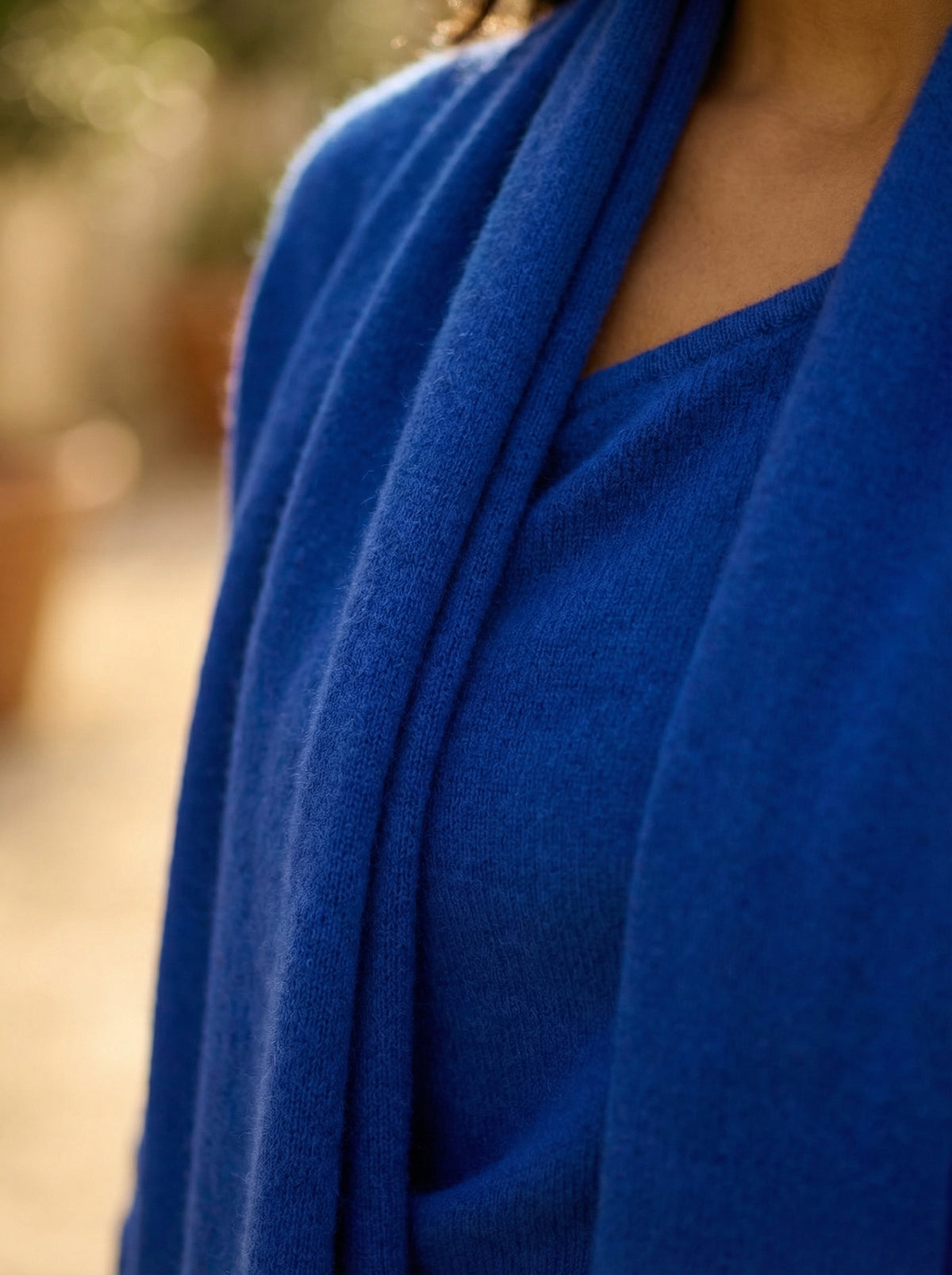 NEW 100% MONGOLIAN CASHMERE WATERFALL JACKET ROYAL BLUE