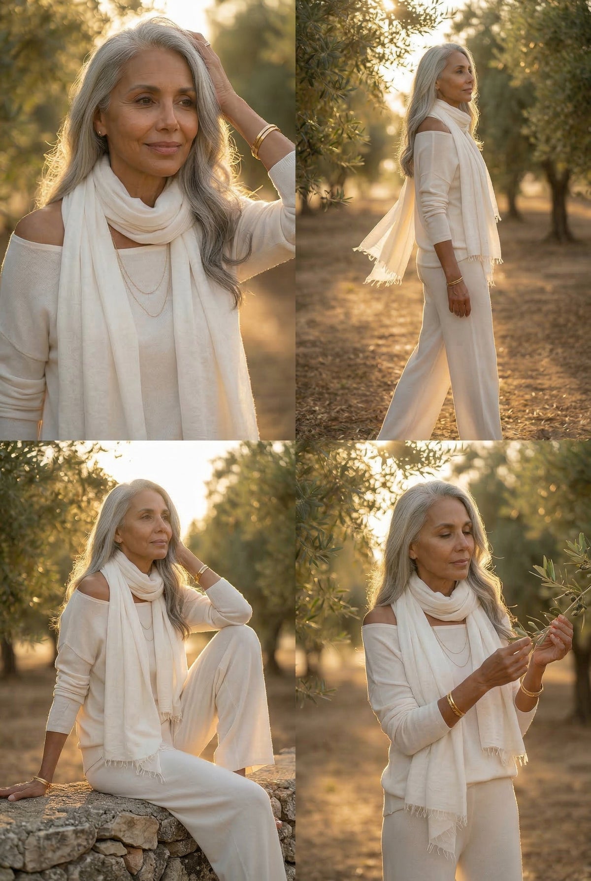 100% CASHMERE LOUNGE PANTS WINTER WHITE