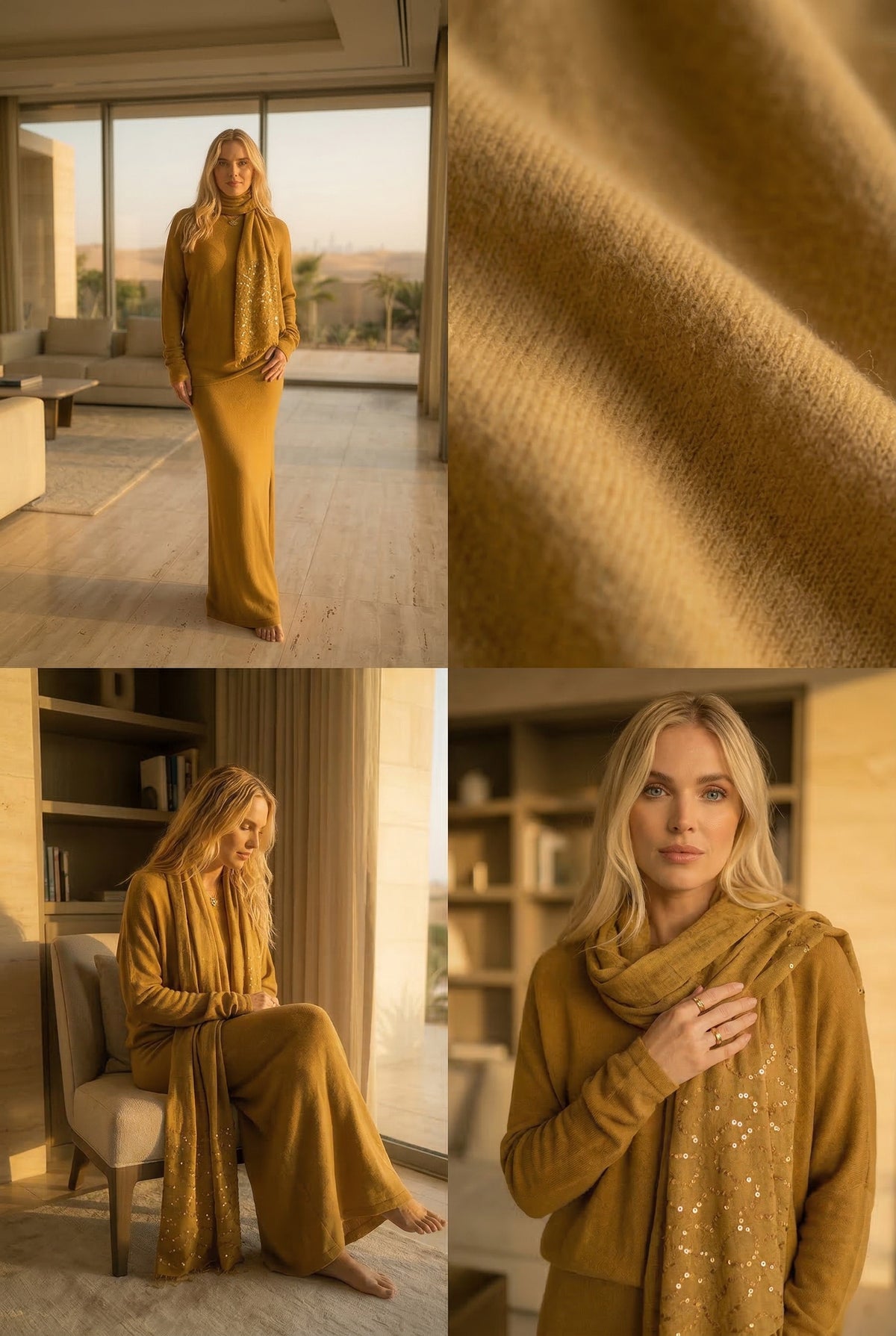 100% CASHMERE A-LINE SKIRT PISTACHIO