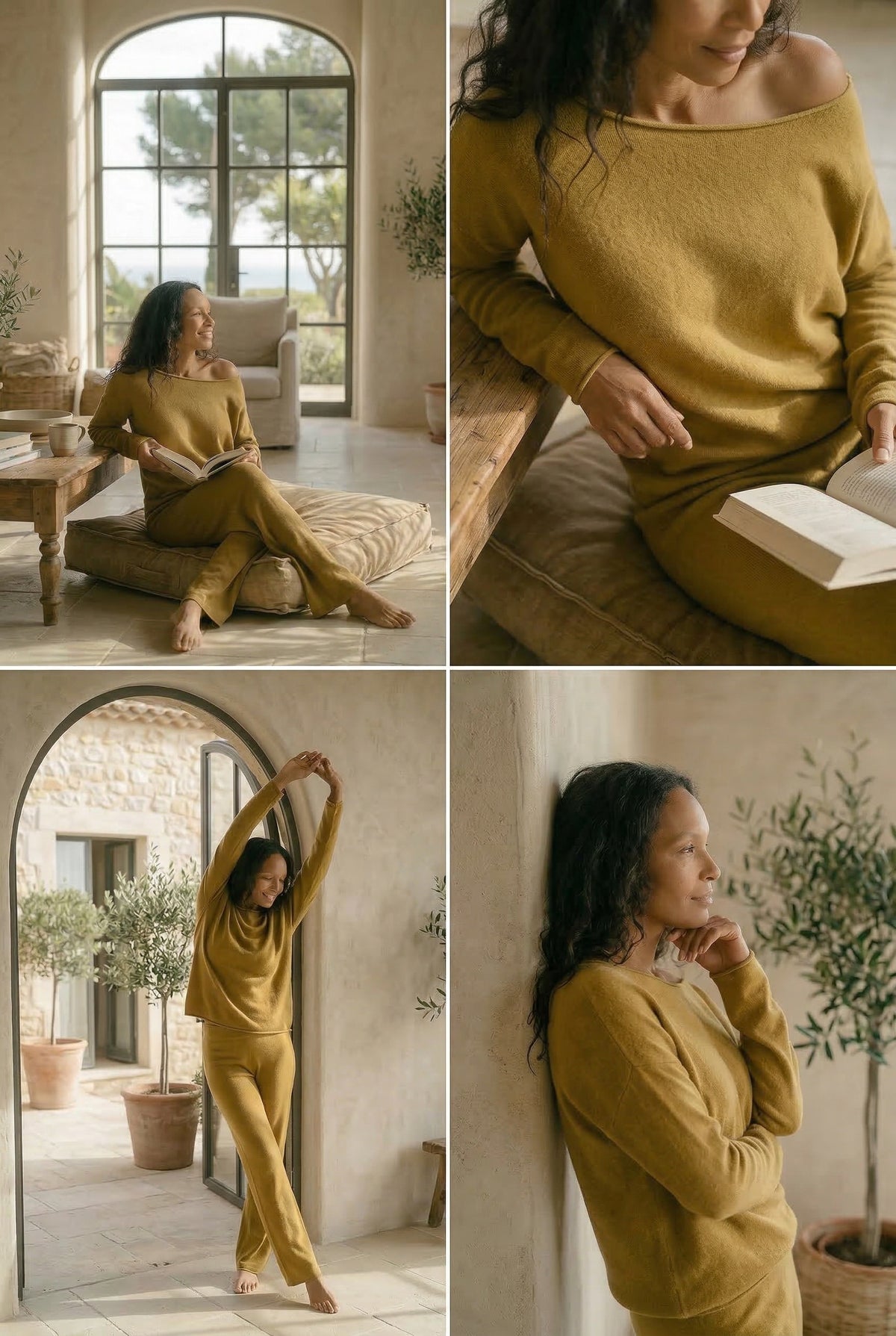 100% CASHMERE LOUNGE PANTS PISTACHIO