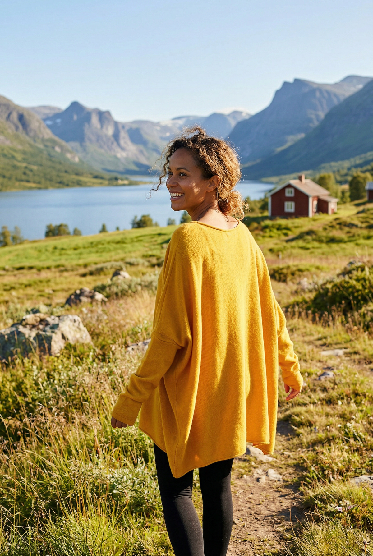 100% 4 PLY CASHMERE SNUGGLE BOX JUMPER TIBETAN YELLOW