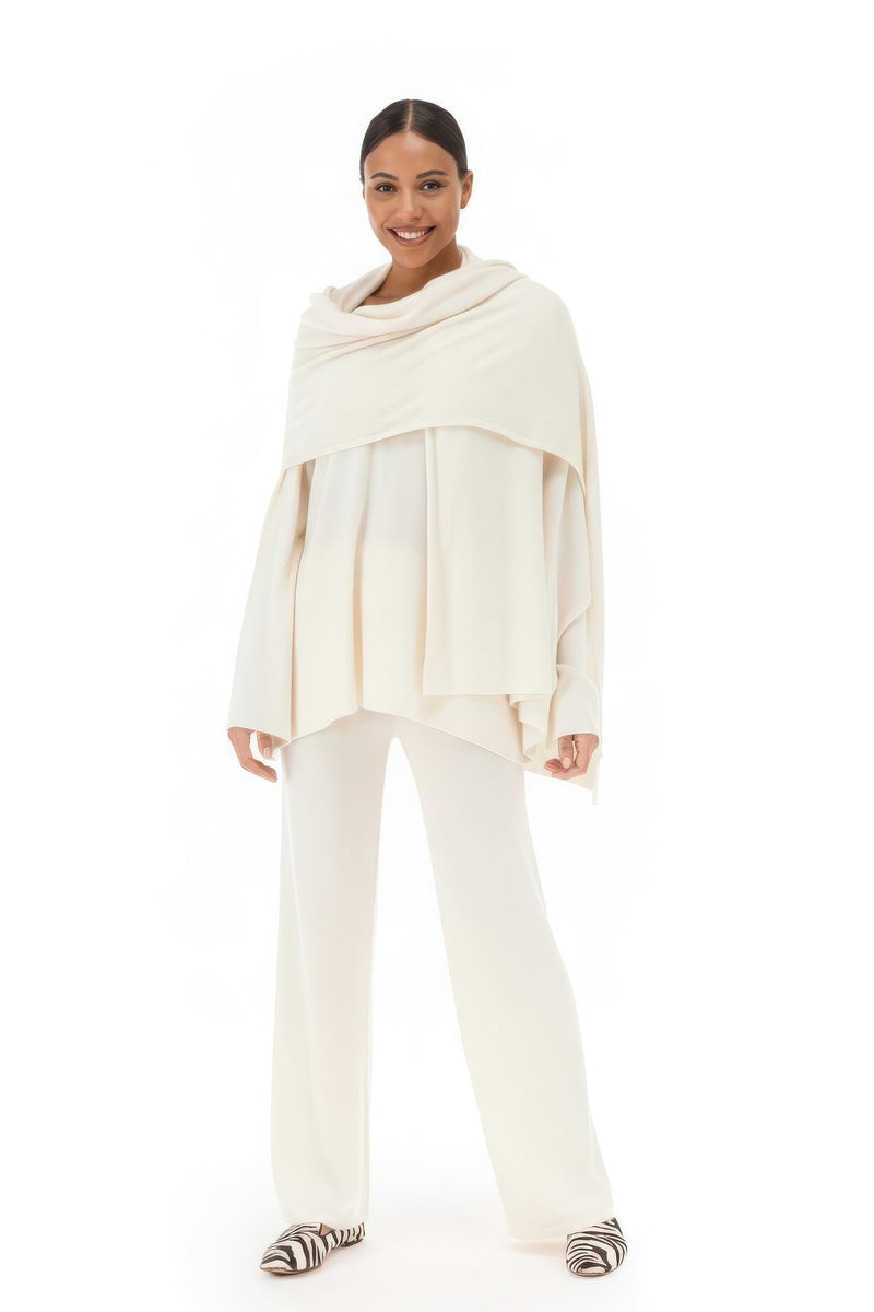 100% CASHMERE LOUNGE PANTS WINTER WHITE