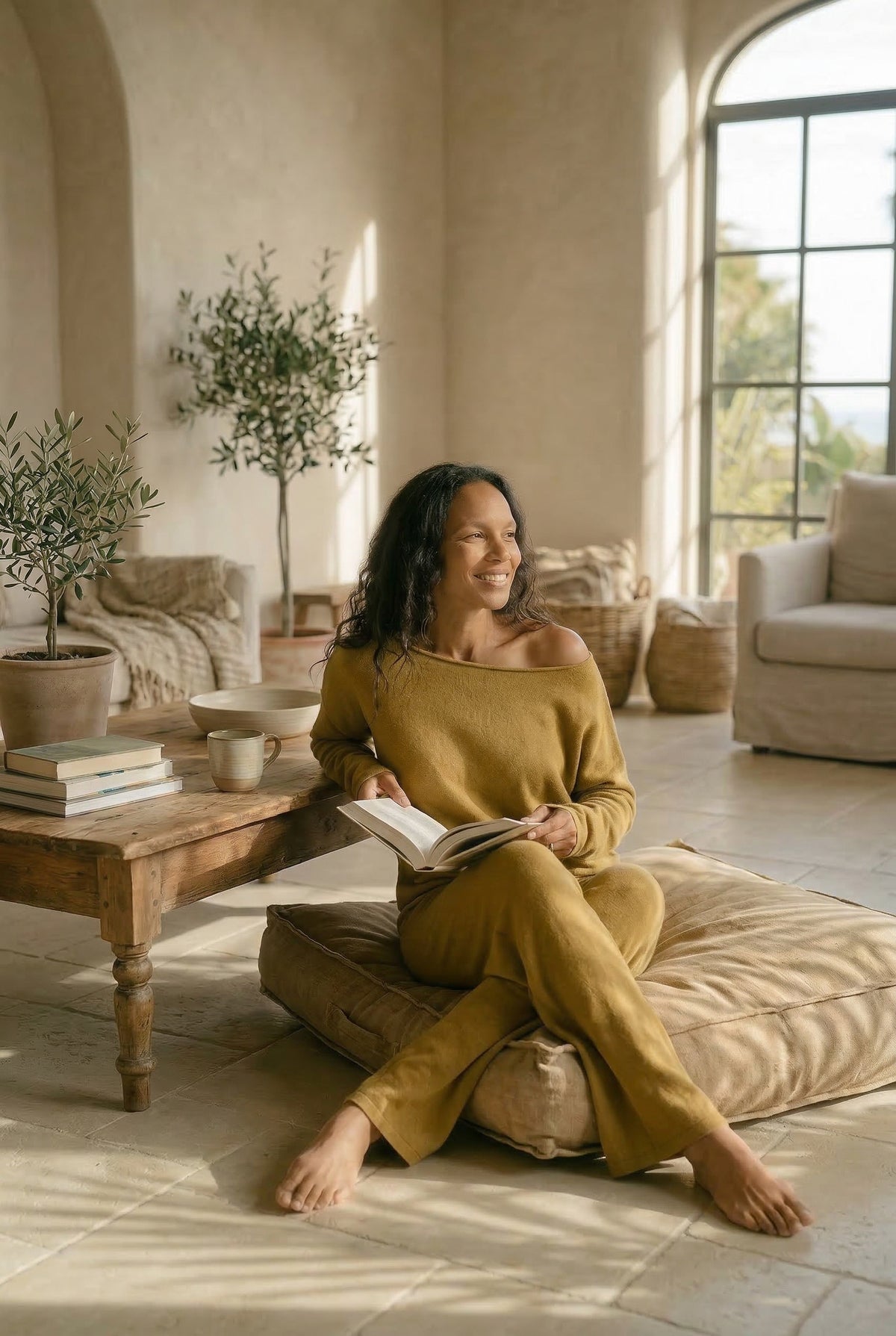 100% CASHMERE LOUNGE PANTS PISTACHIO