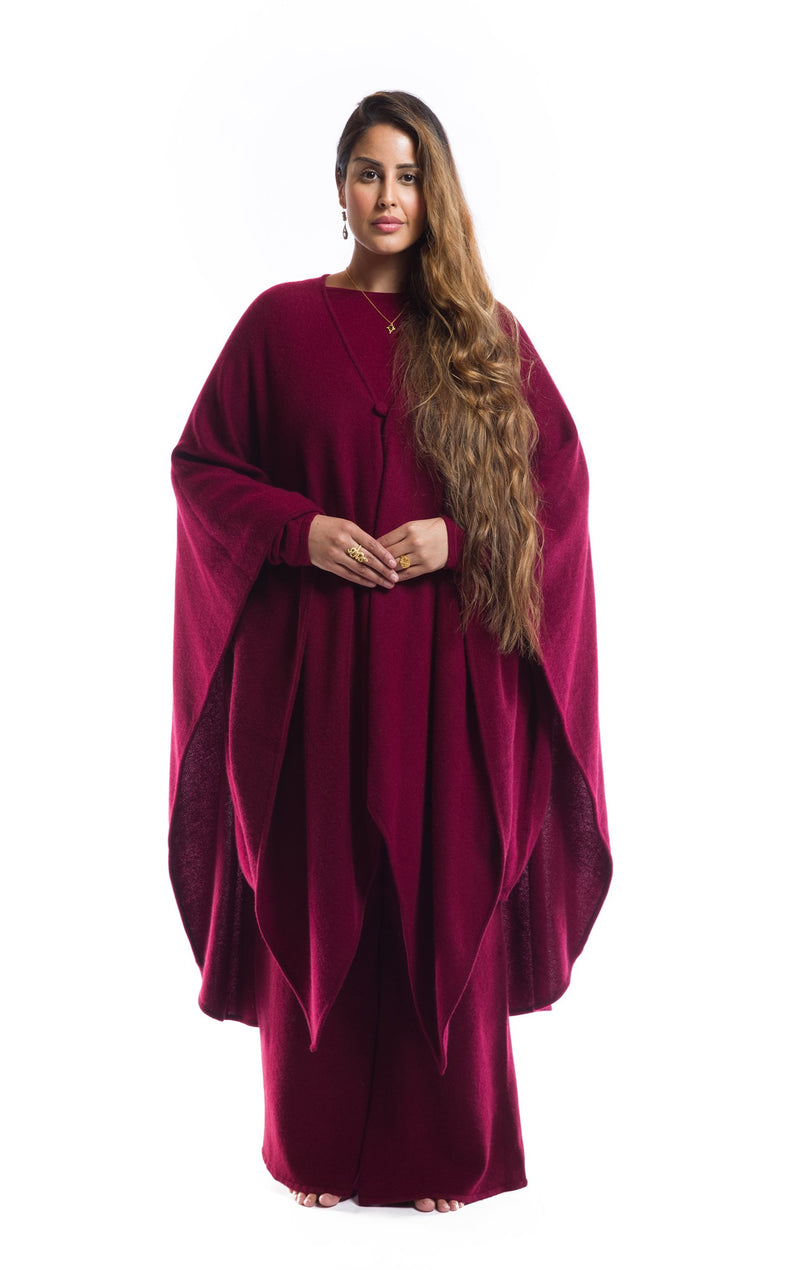 100% 4 PLY AVALON CASHMERE CAPE BURGUNDY