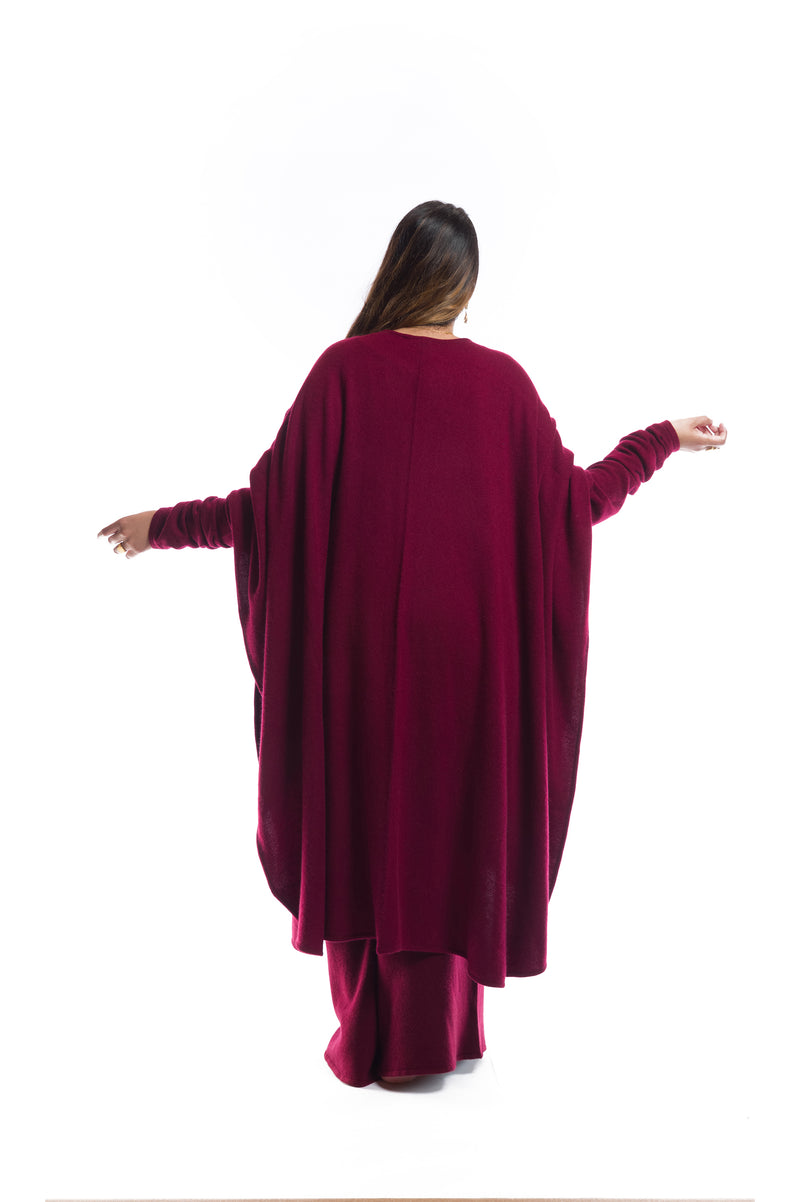 100% 4 PLY AVALON CASHMERE CAPE BURGUNDY