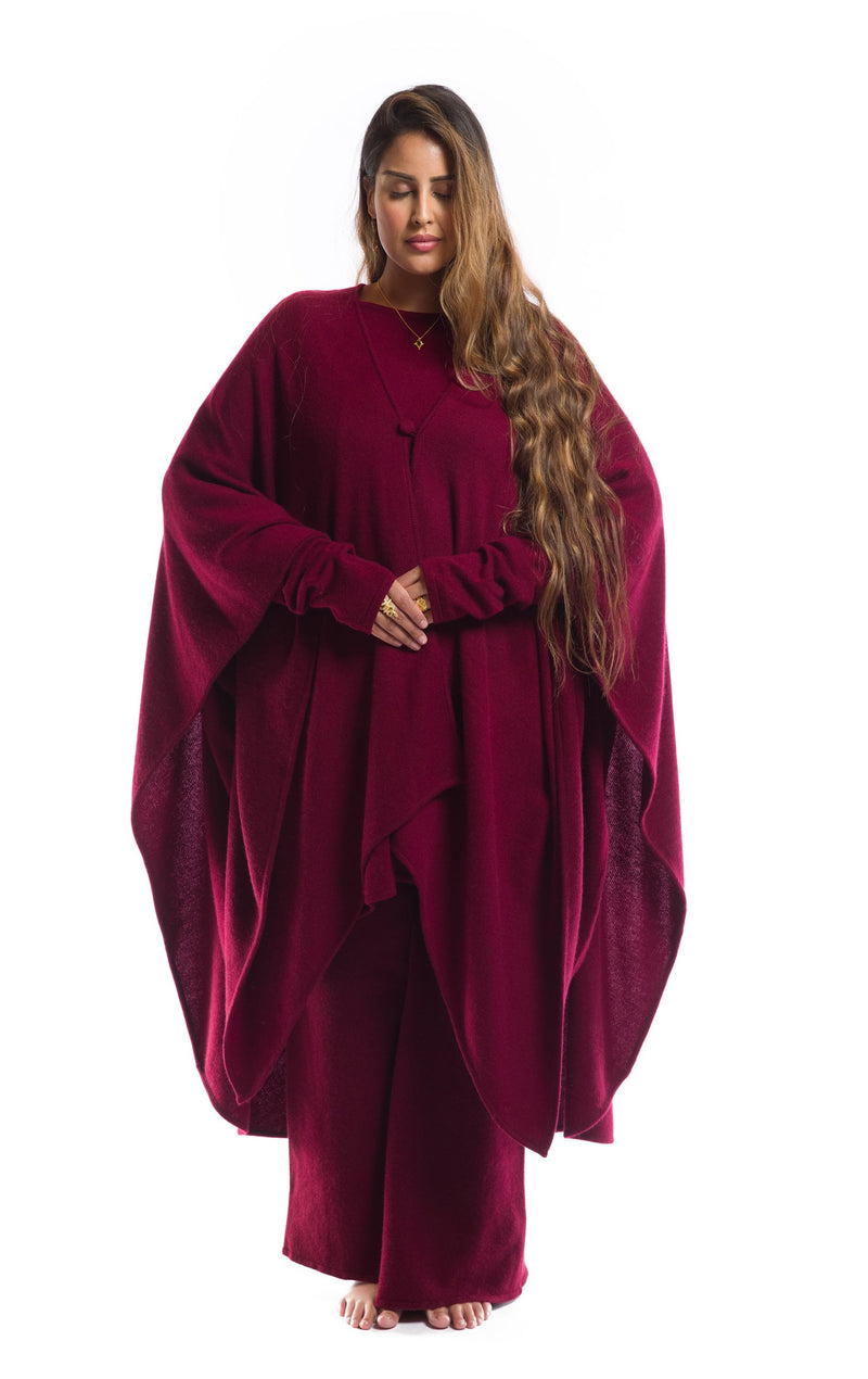 100% 4 PLY AVALON CASHMERE CAPE BURGUNDY