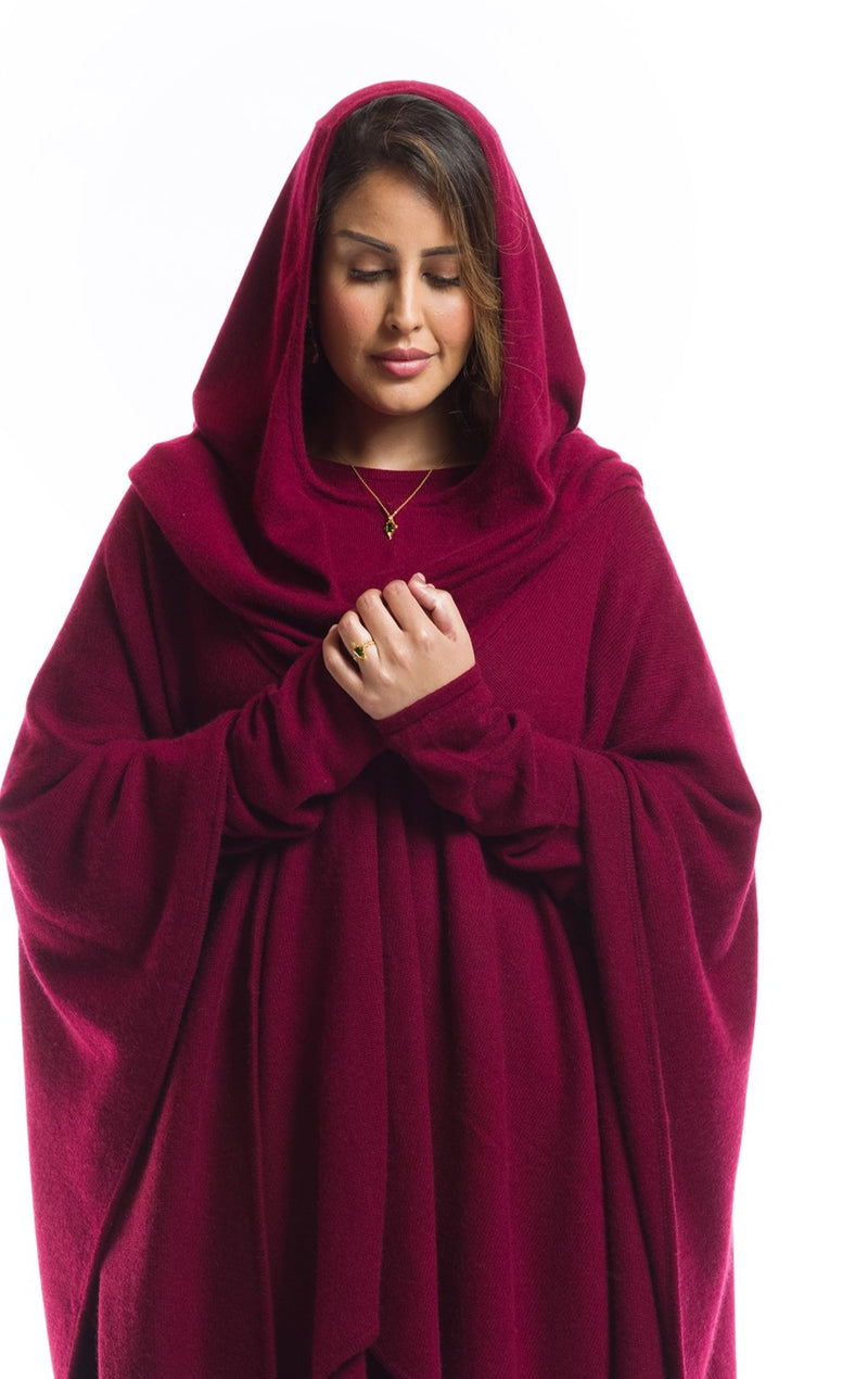 100% 4 PLY AVALON CASHMERE CAPE BURGUNDY