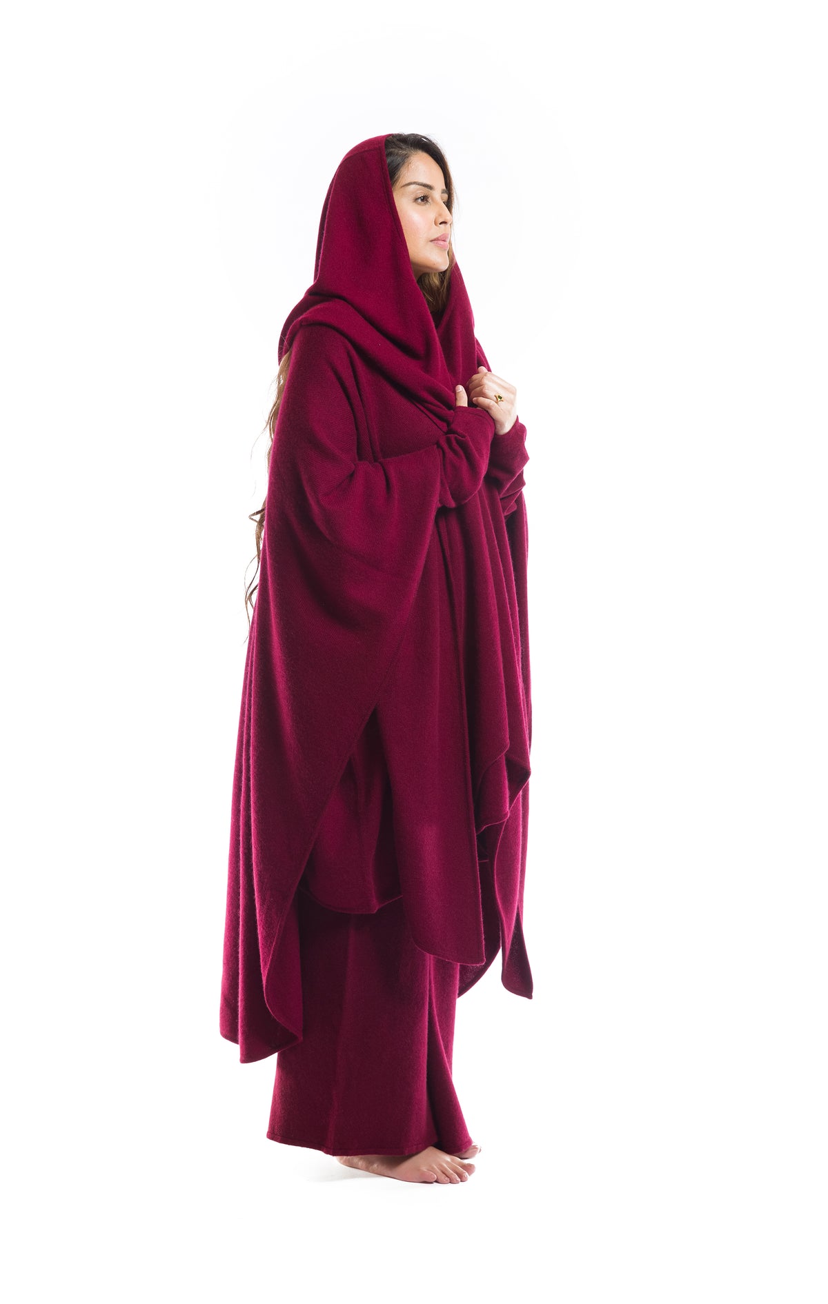 100% 4 PLY AVALON CASHMERE CAPE BURGUNDY