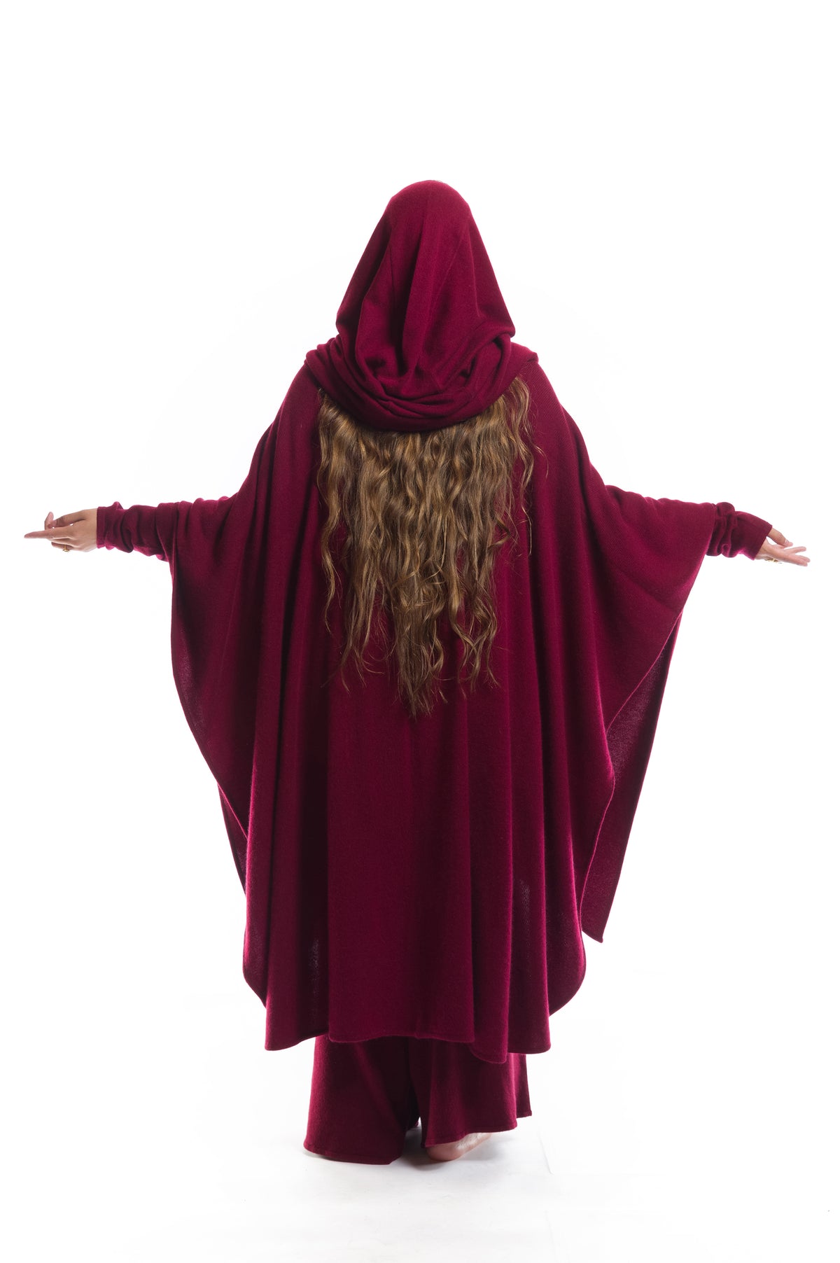 100% 4 PLY AVALON CASHMERE CAPE BURGUNDY