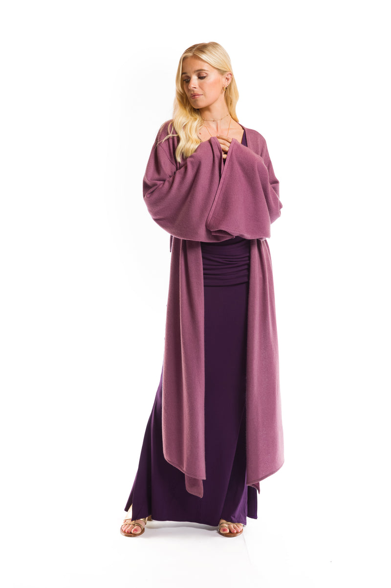 BAMBOO SIDE SLIT SKIRT DEEP PURPLE