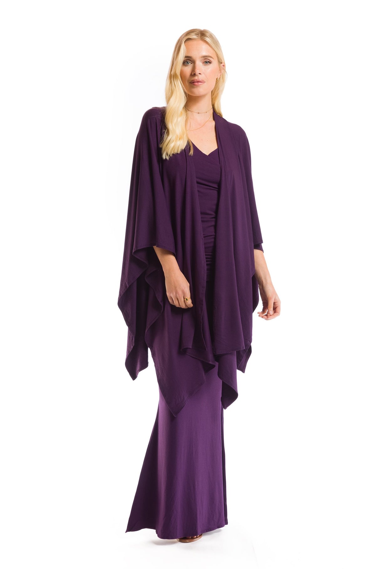 BAMBOO WRAP TOP DEEP PURPLE