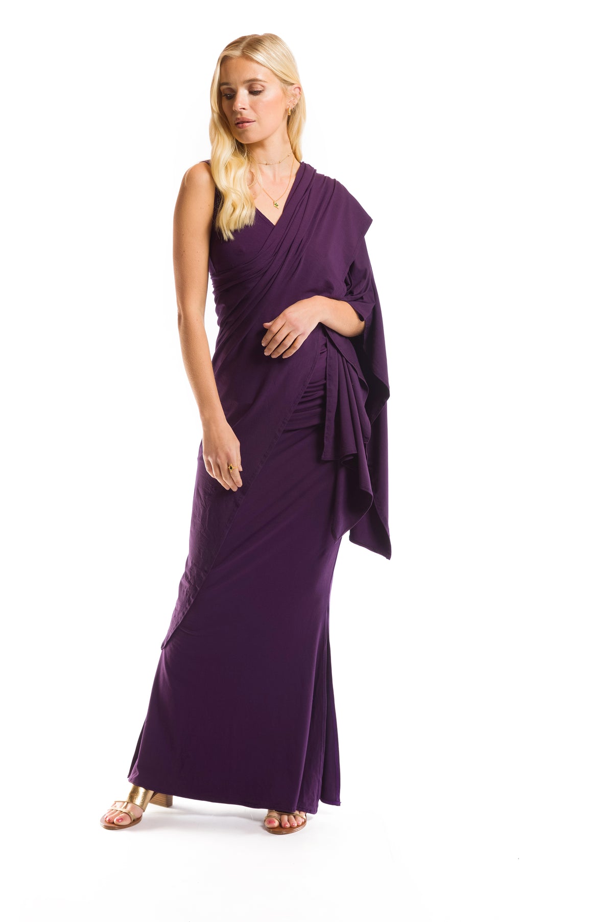 BAMBOO WRAP TOP DEEP PURPLE