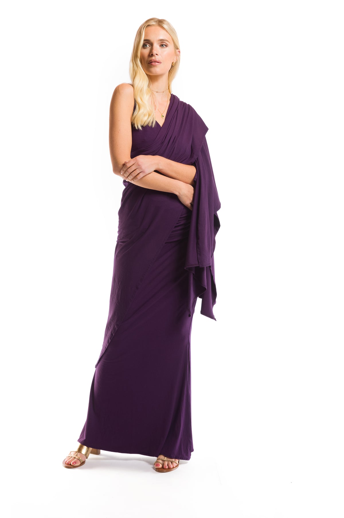 BAMBOO WRAP TOP DEEP PURPLE