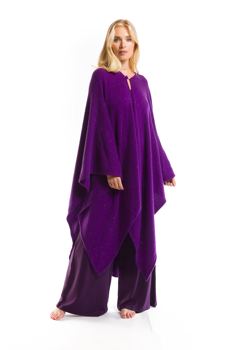 BAMBOO PALAZZO PANTS DEEP PURPLE