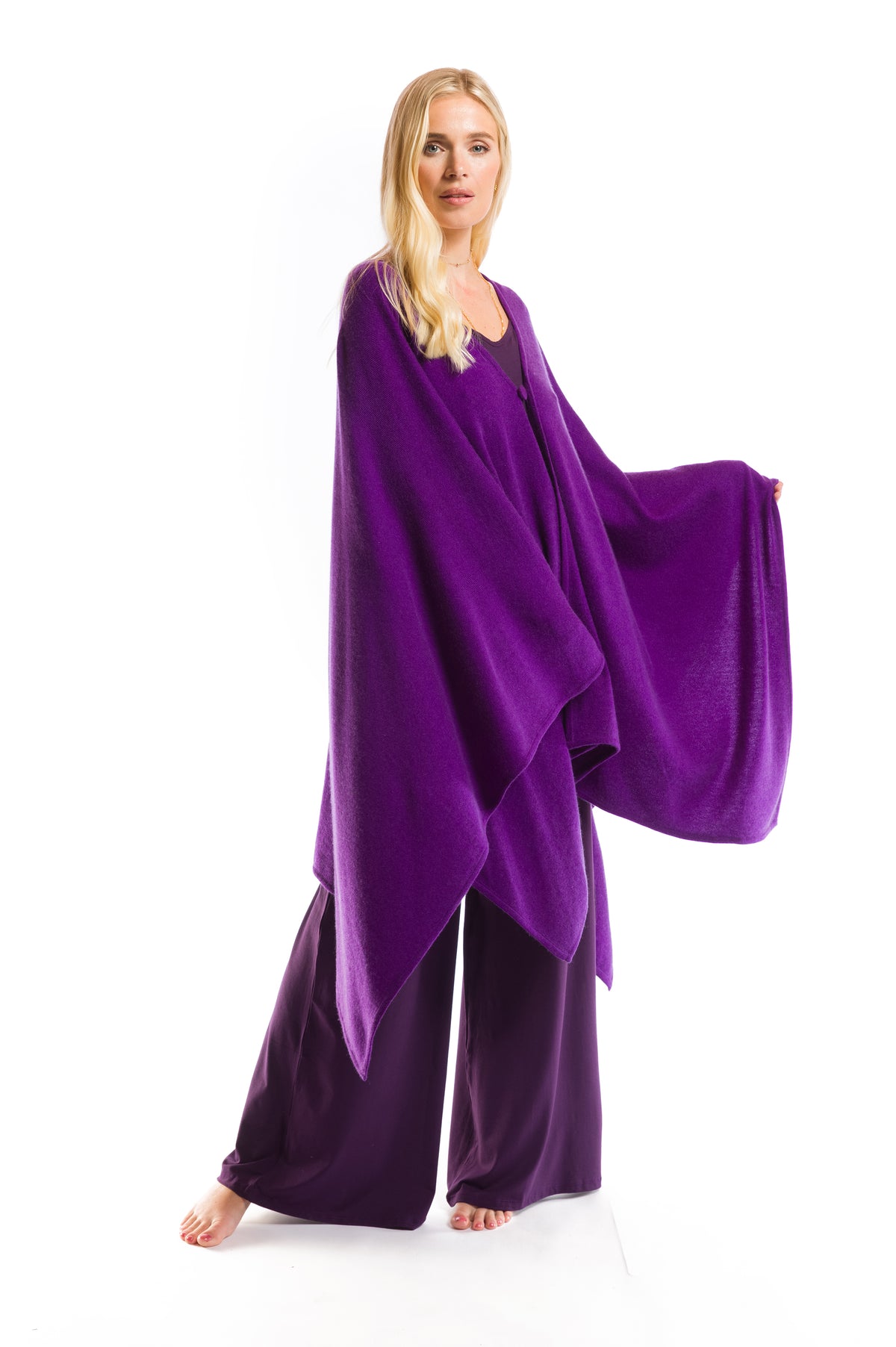 BAMBOO PALAZZO PANTS DEEP PURPLE