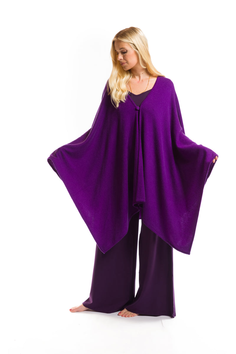 BAMBOO PALAZZO PANTS DEEP PURPLE