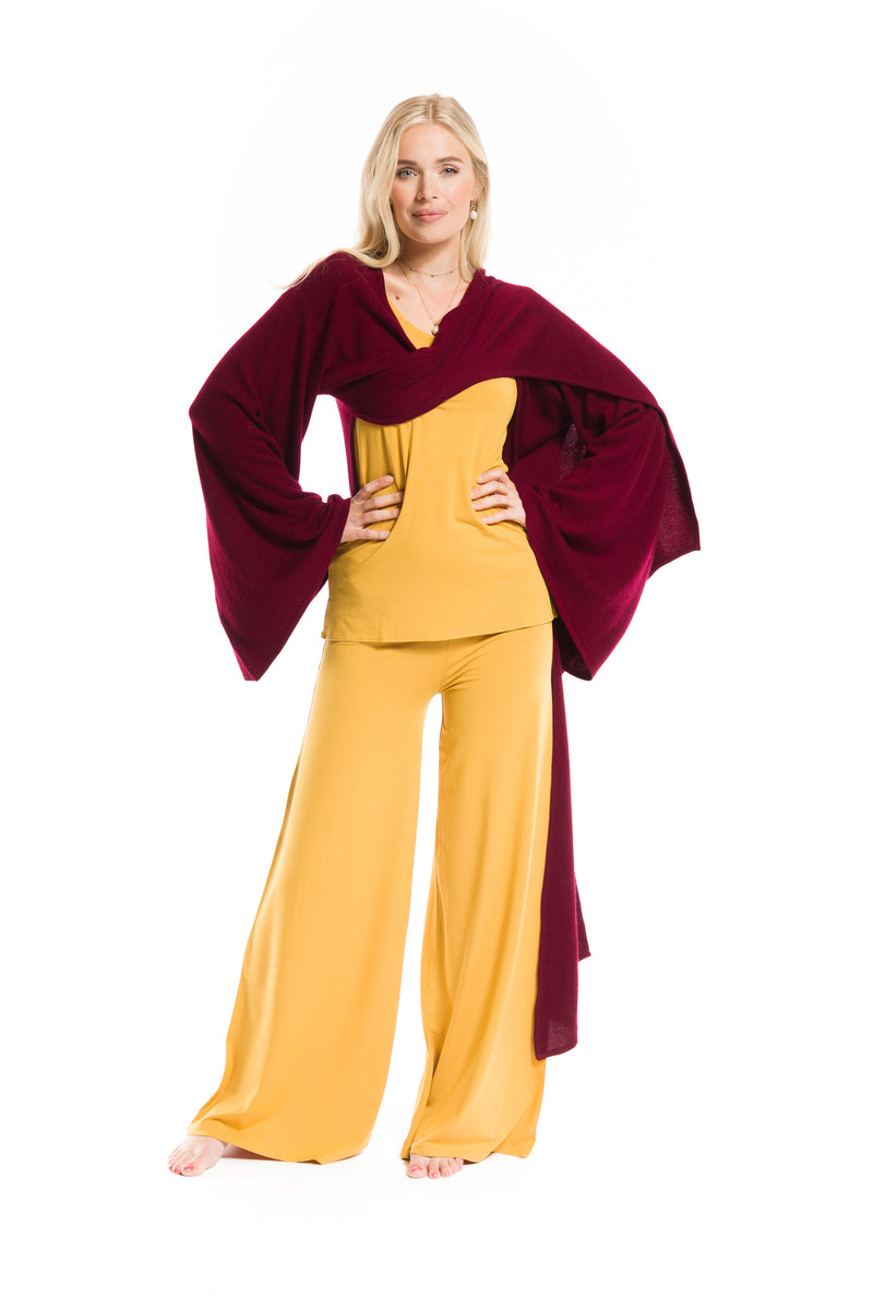BAMBOO LONG SLEEVE TOP TIBETAN YELLOW
