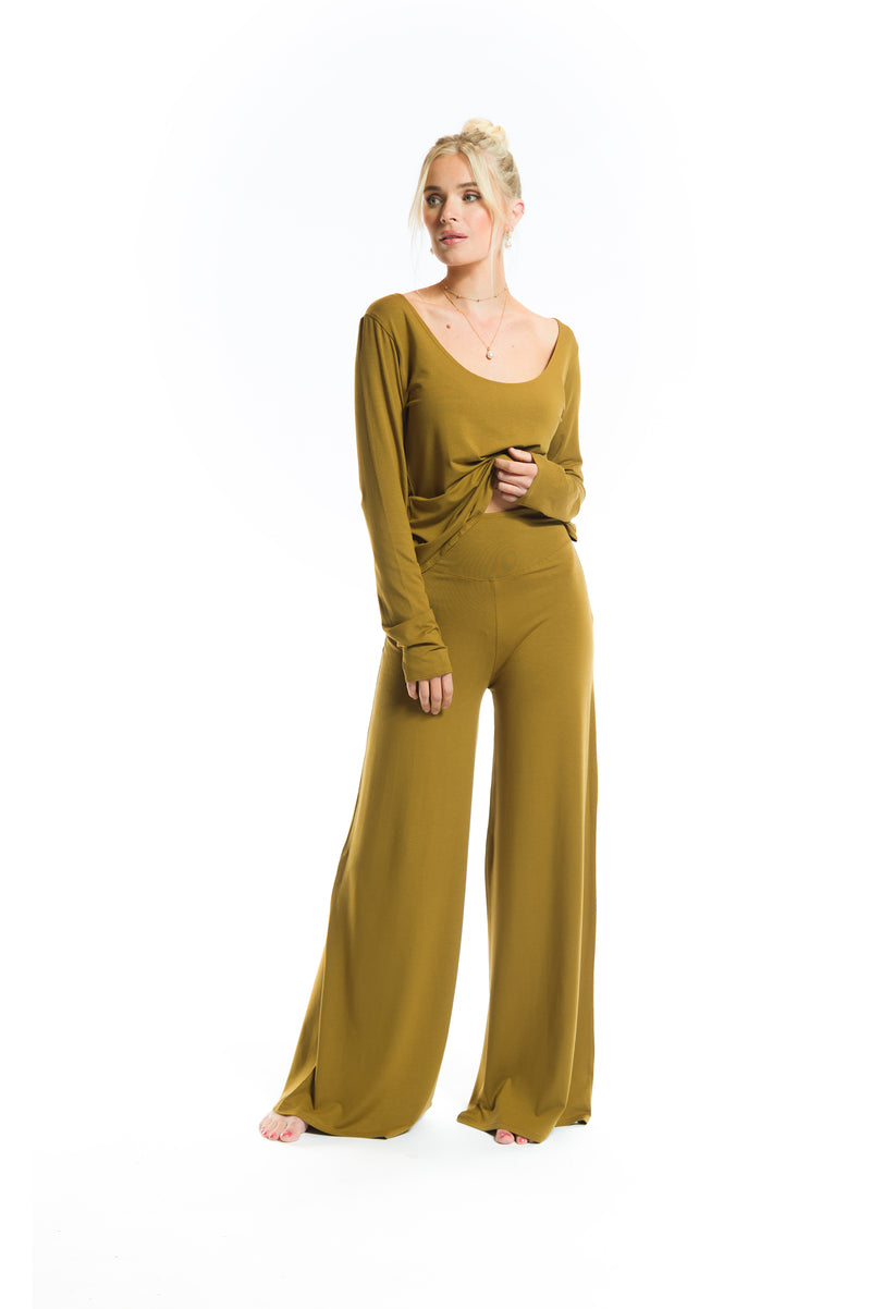 BAMBOO LONG SLEEVE TOP PISTACHIO
