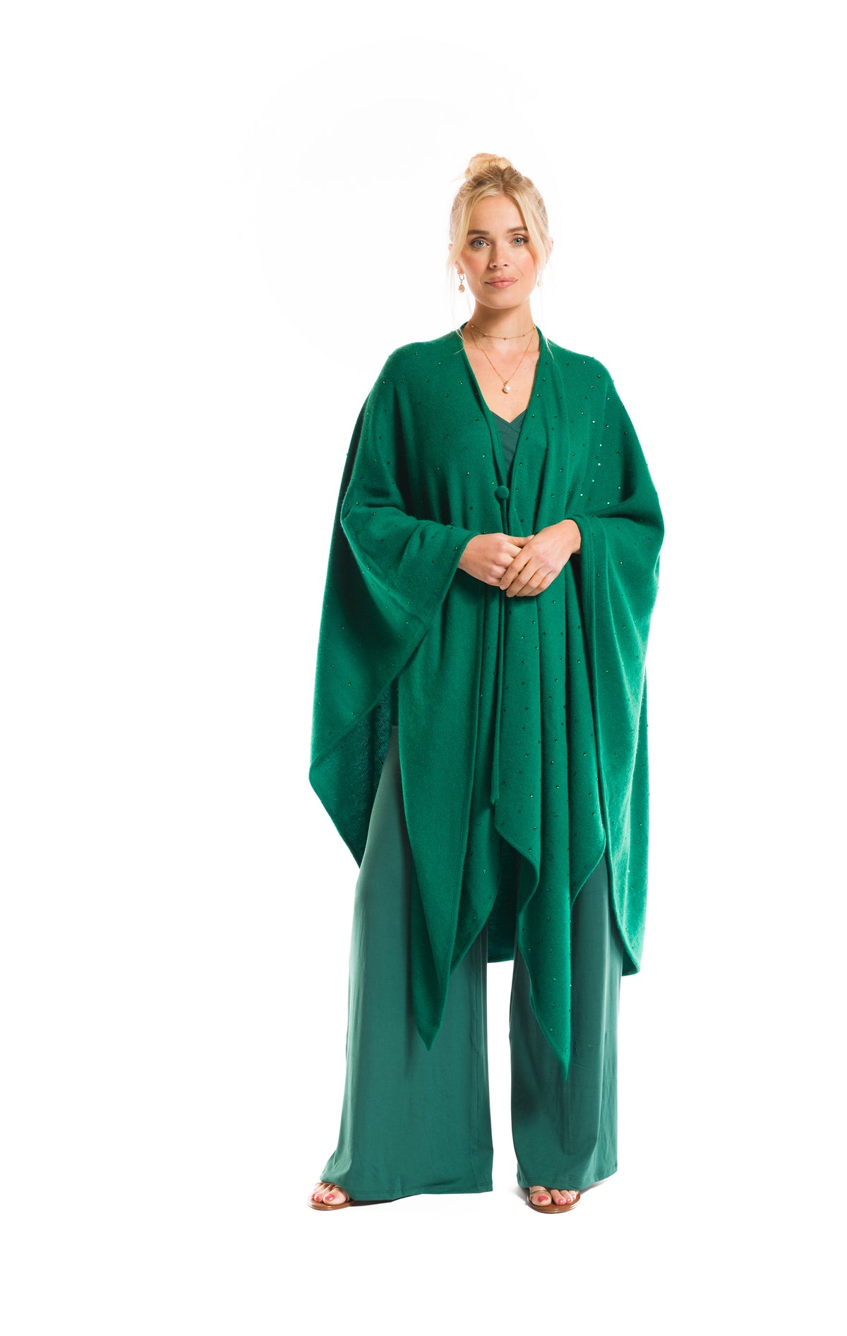 BAMBOO RAGLAN TOP WITH SCARF FLORESTA