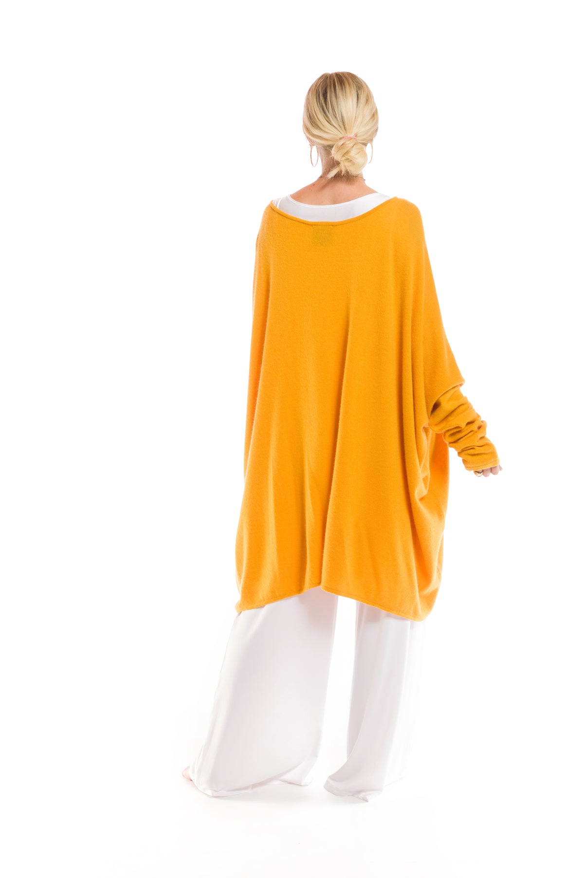 100% 2 PLY CASHMERE SNUGGLE BOX JUMPER TIBETAN YELLOW