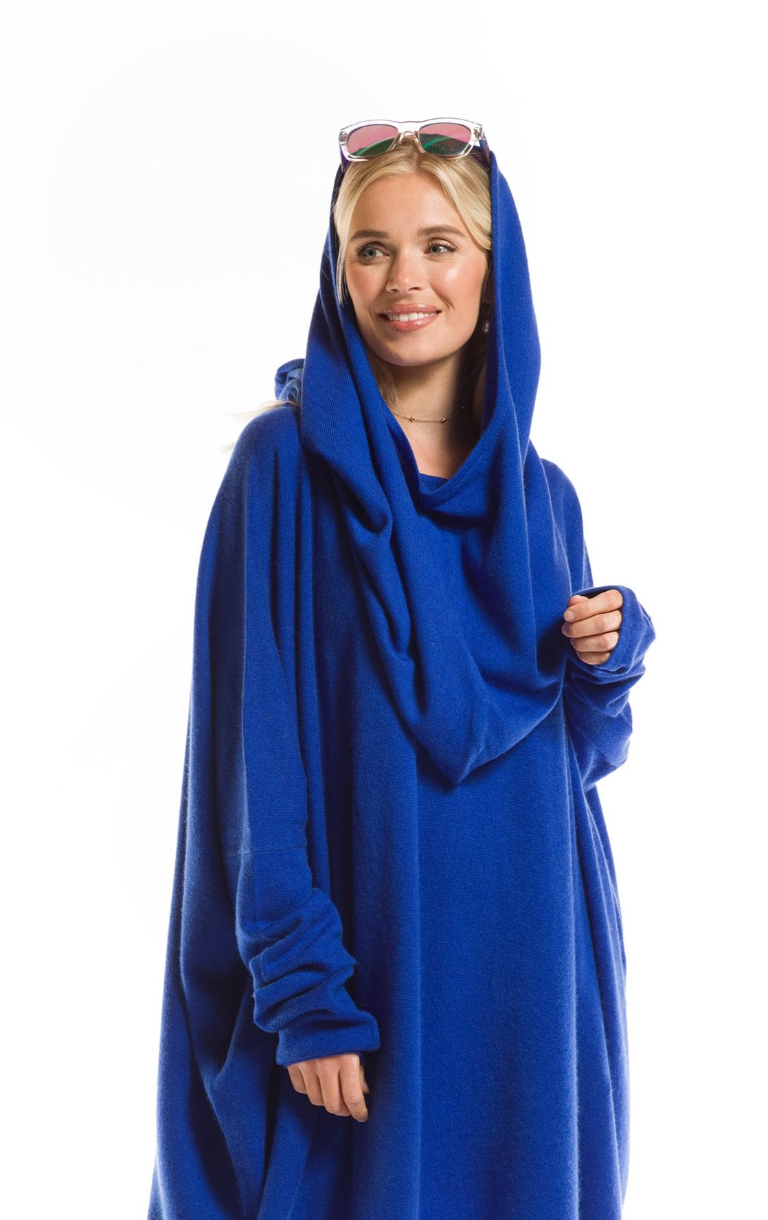 100% 2 PLY CASHMERE SNOOD COBALT BLUE