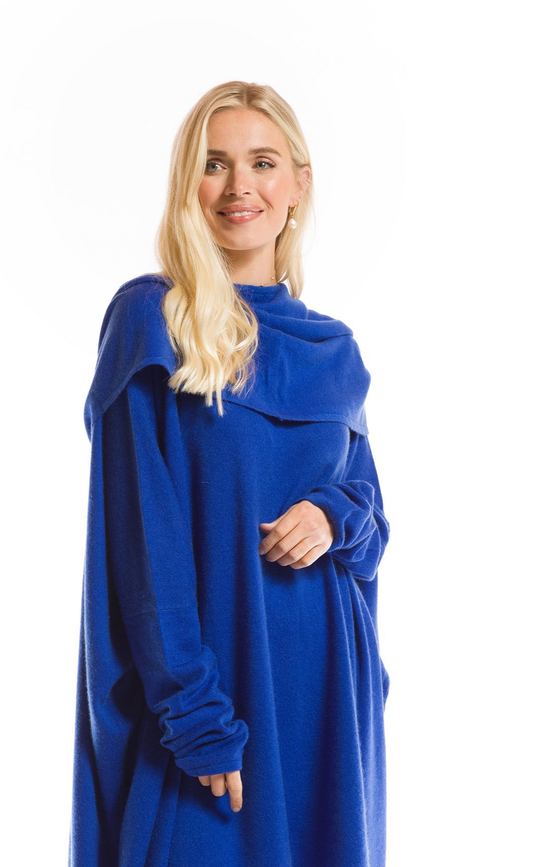 100% 2 PLY CASHMERE SNOOD COBALT BLUE