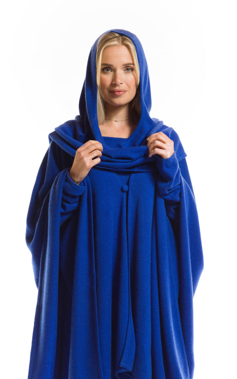 100% 2 PLY CASHMERE SNOOD COBALT BLUE
