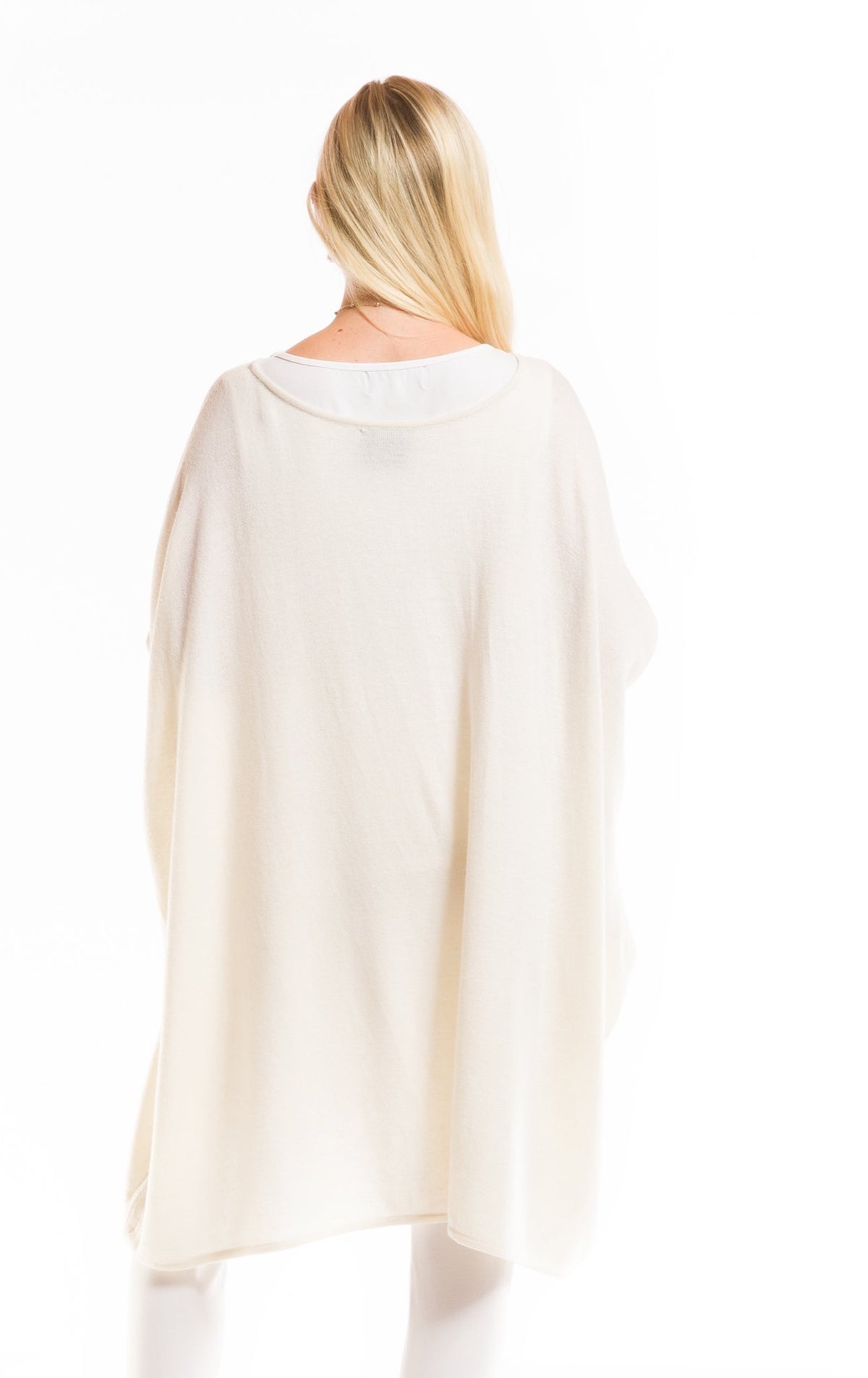 100% 2 PLY CASHMERE SNUGGLE BOX JUMPER WINTER WHITE