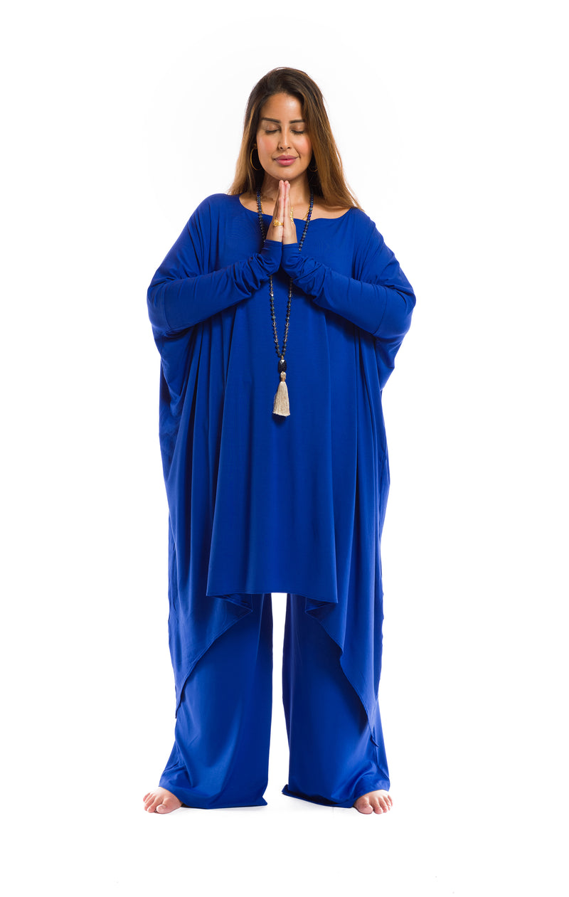 BAMBOO PALAZZO PANTS COBALT BLUE