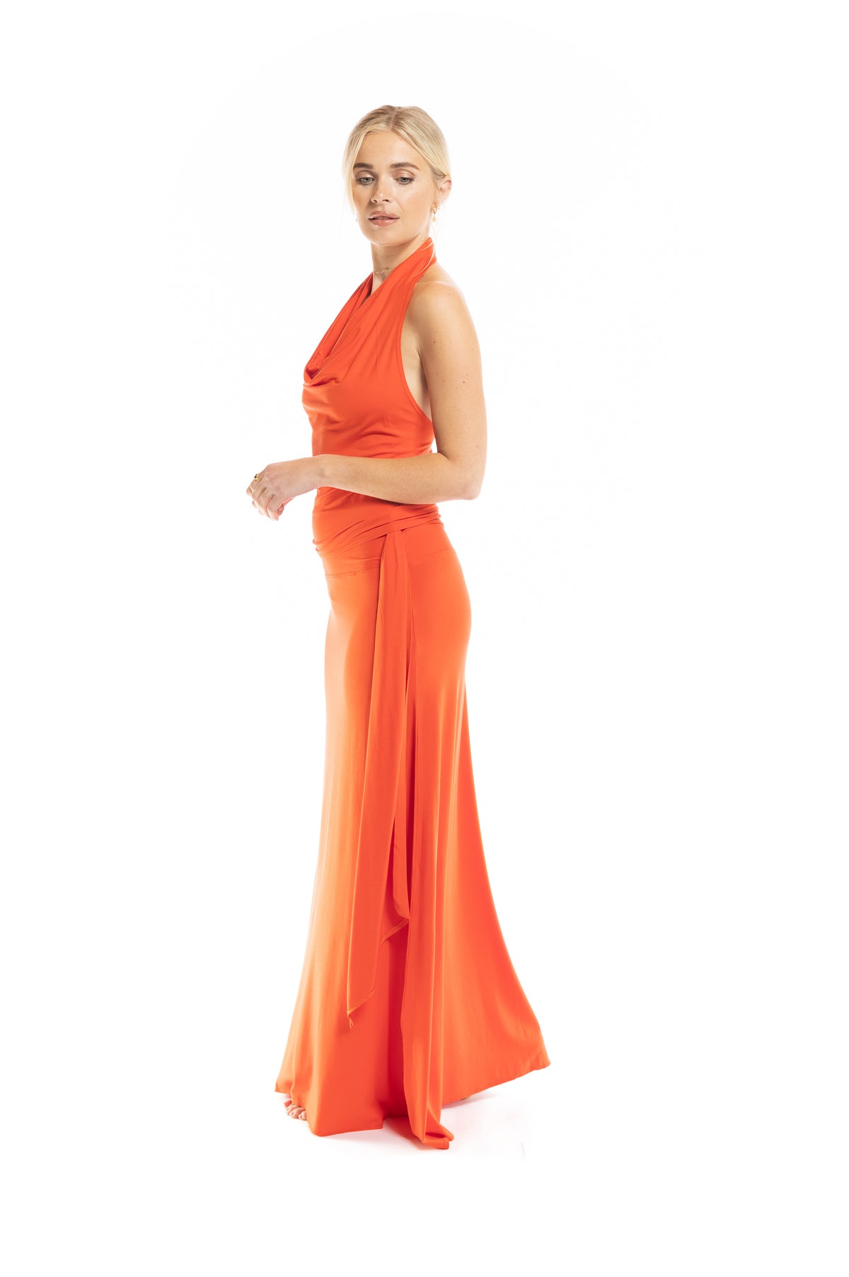 BAMBOO HALTER NECK SPICY ORANGE