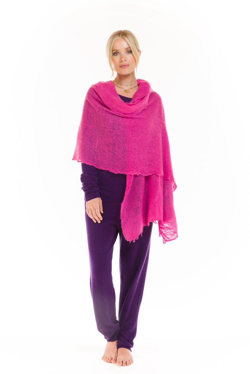 100% ULTRA FINE LONG SLEEVE TOP DEEP PURPLE