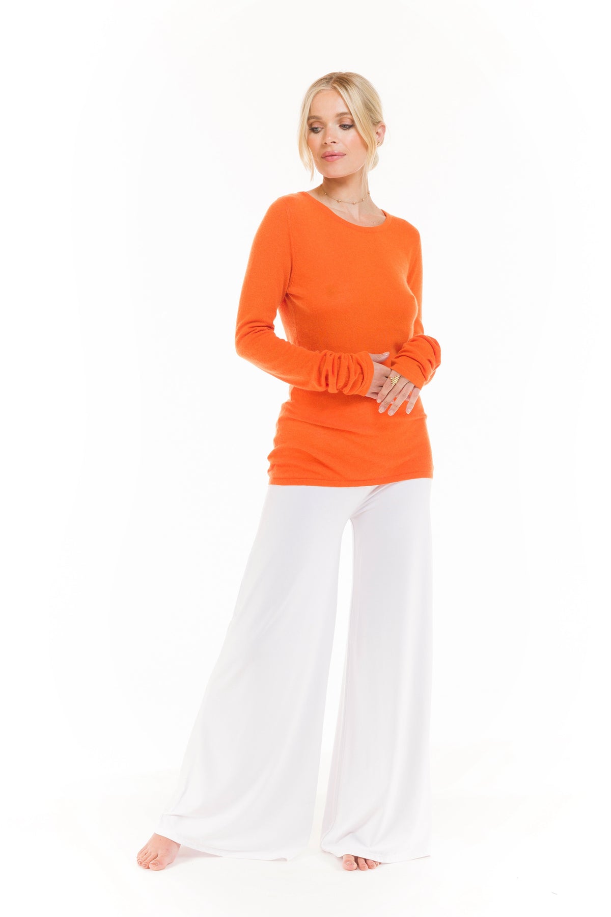 100% ULTRA FINE LONG SLEEVE TOP SPICY ORANGE
