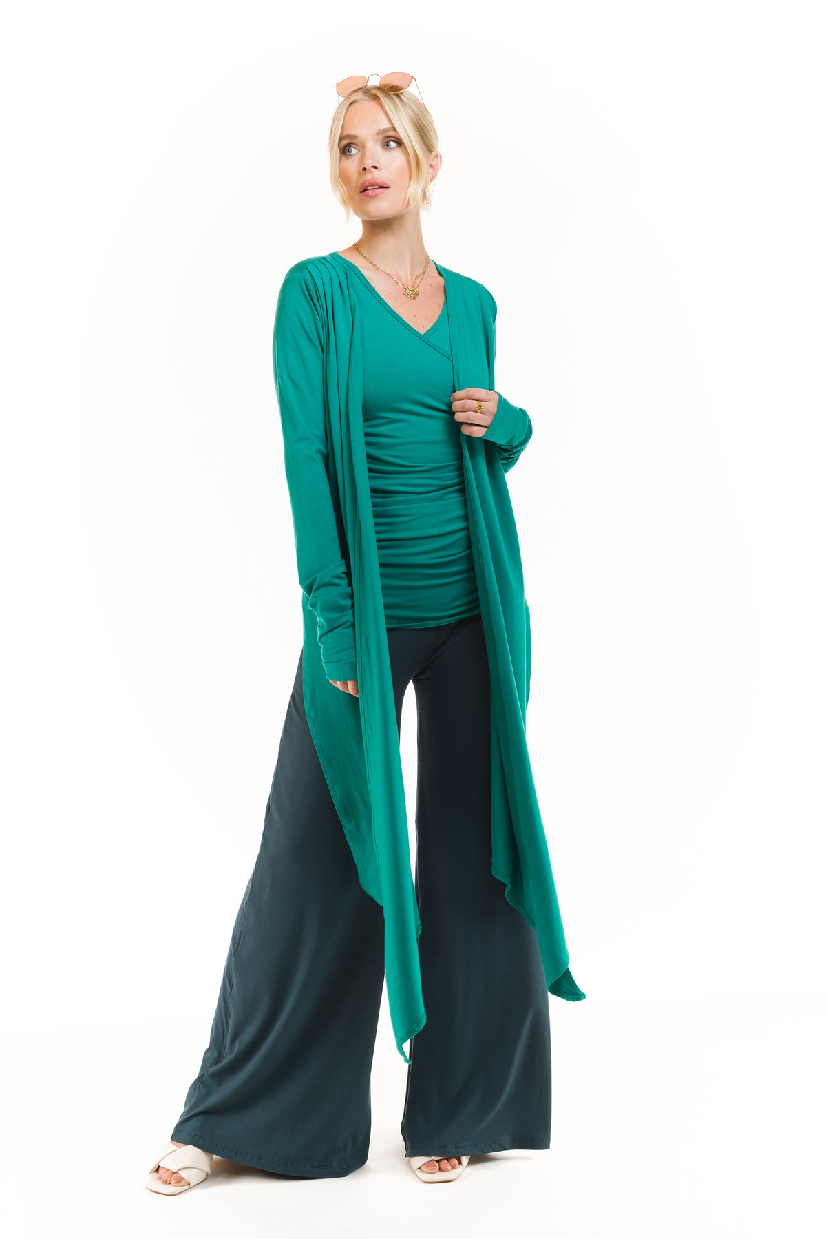 BAMBOO DRAPE SHRUG JADE