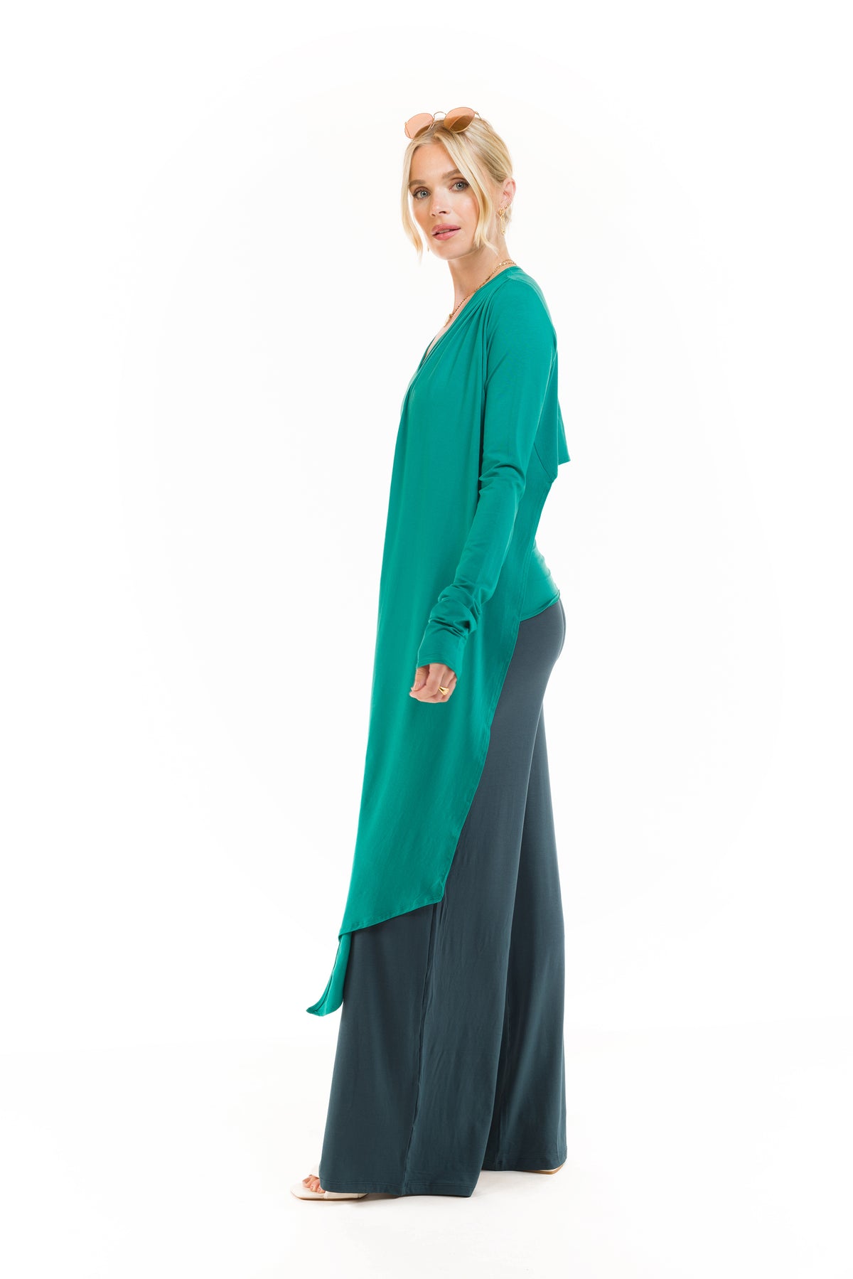 BAMBOO DRAPE SHRUG JADE