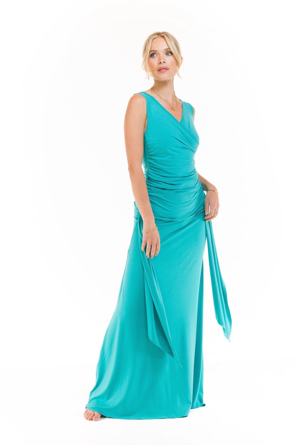 BAMBOO THAI SKIRT TURQUOISE
