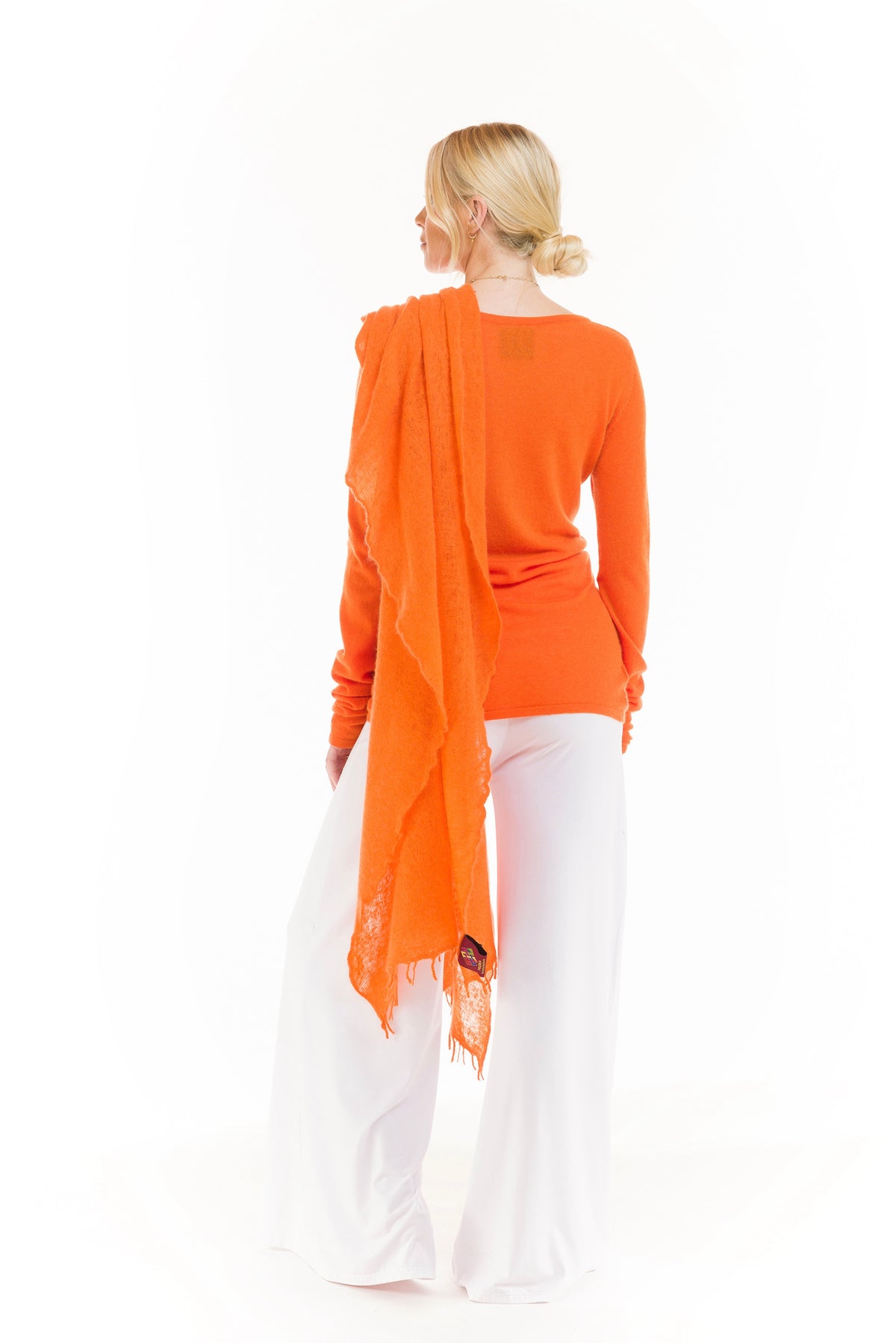 100% ULTRA FINE LONG SLEEVE TOP SPICY ORANGE