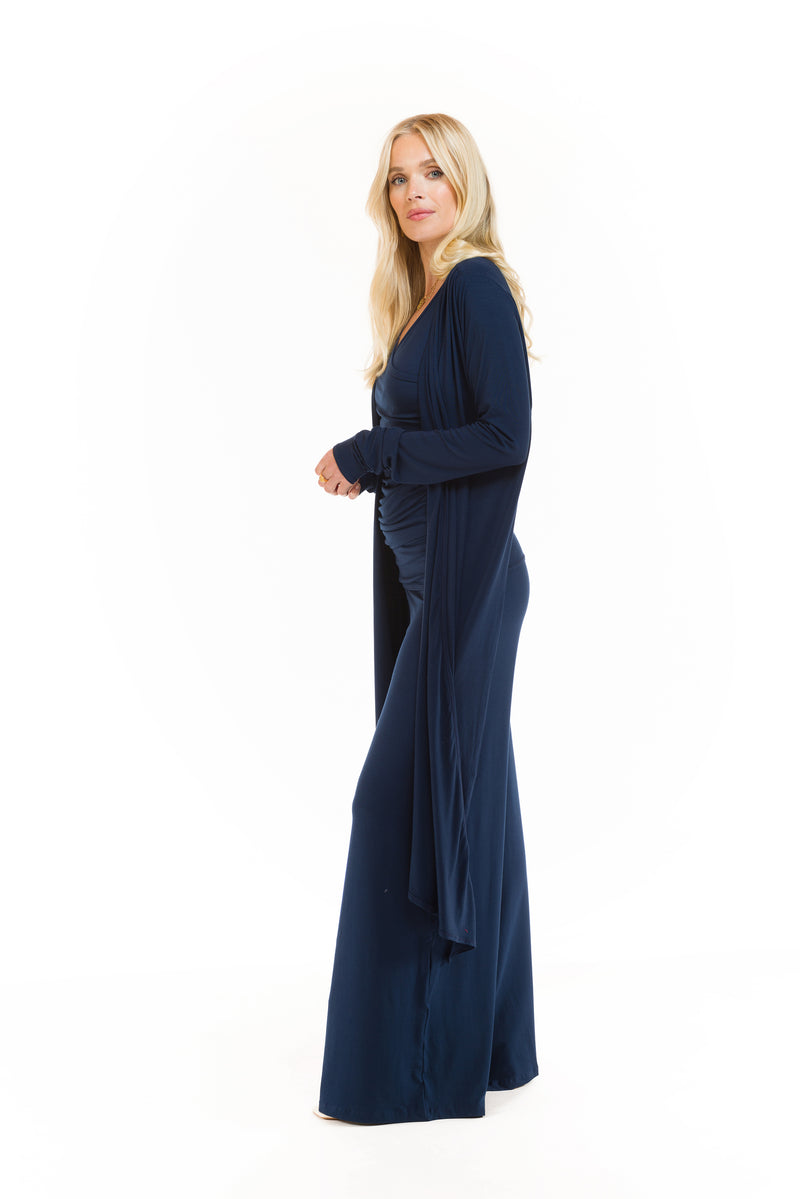 BAMBOO DRAPE SHRUG NAVY