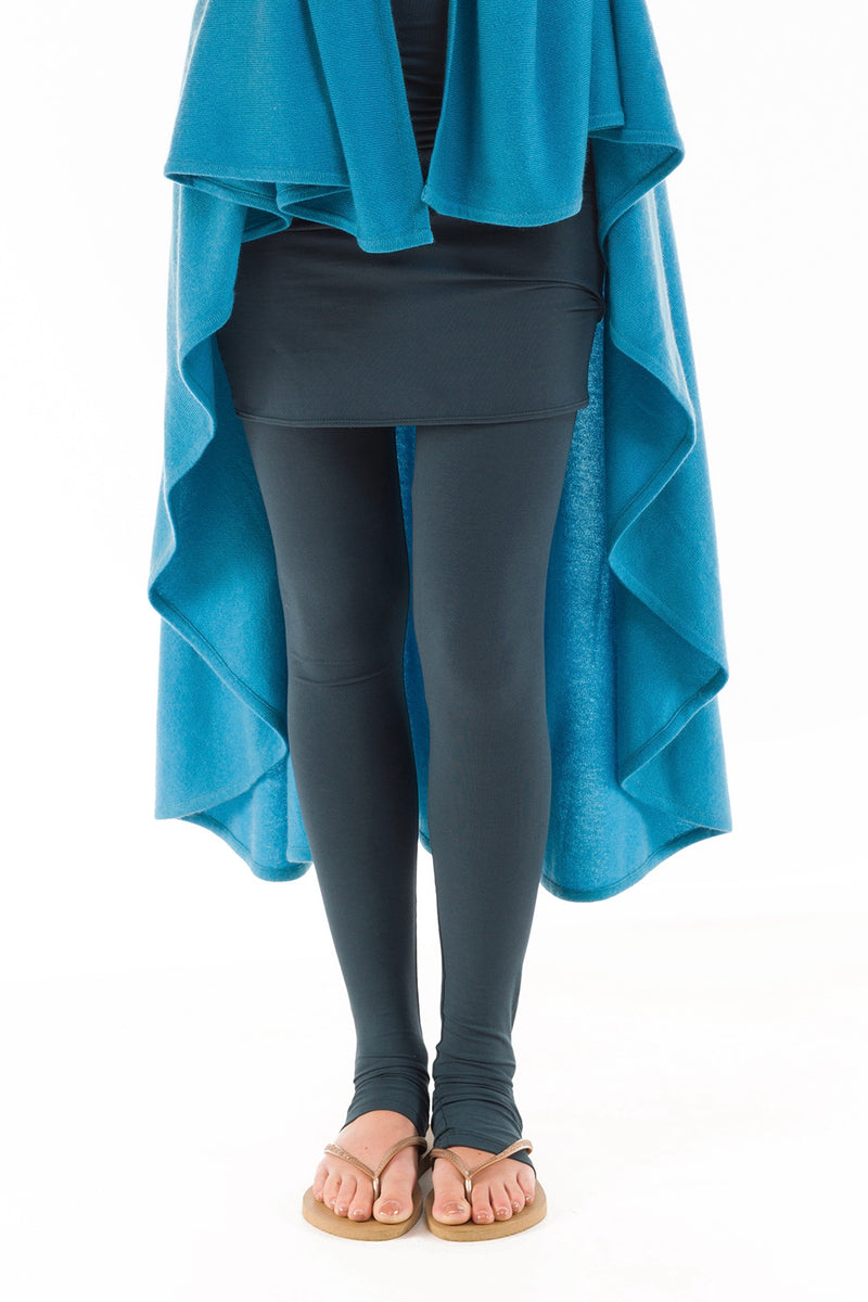 100% CASHMERE WATERFALL JACKET SKY BLUE