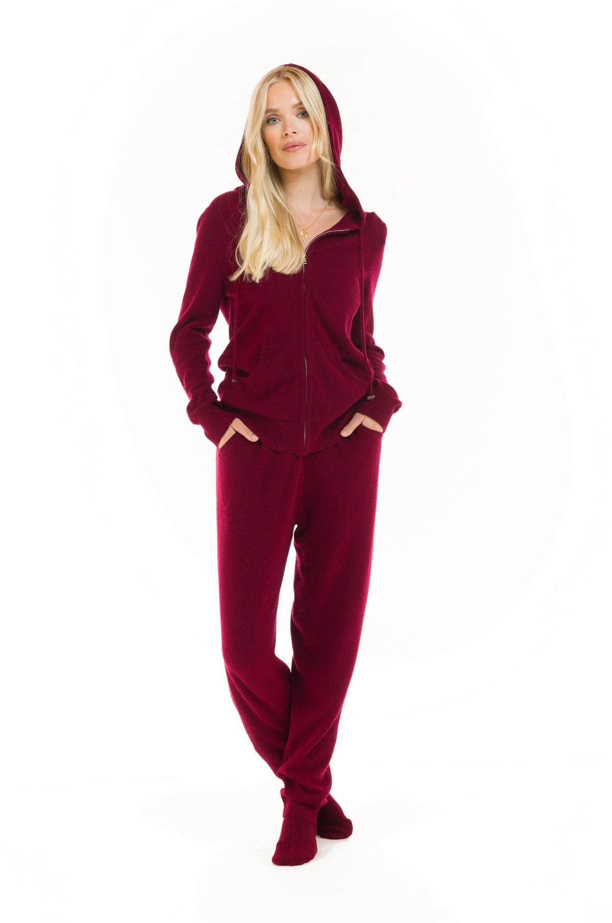 FINAL SALE - CASHMERE SOCKS BURGUNDY