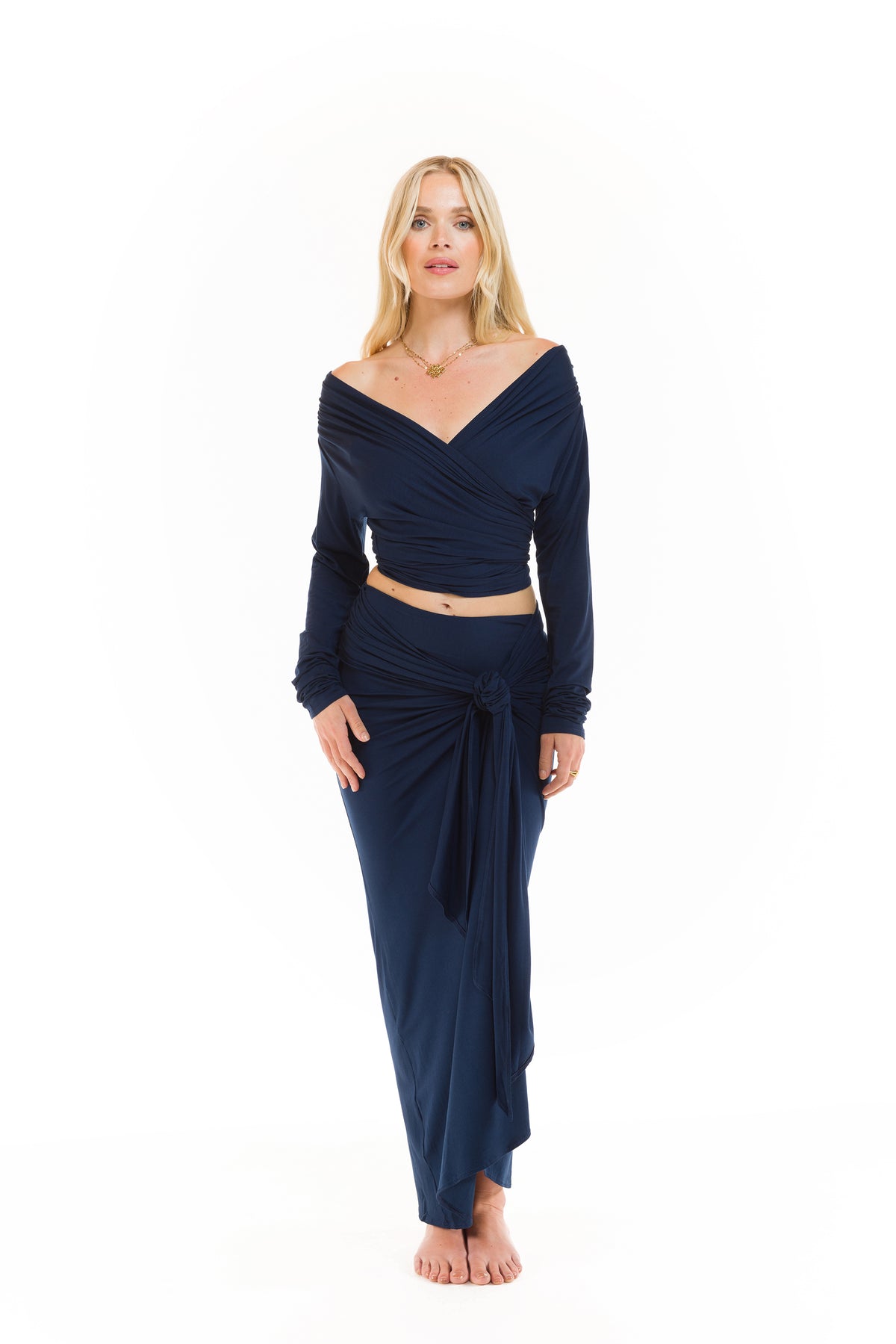 BAMBOO THAI SKIRT NAVY