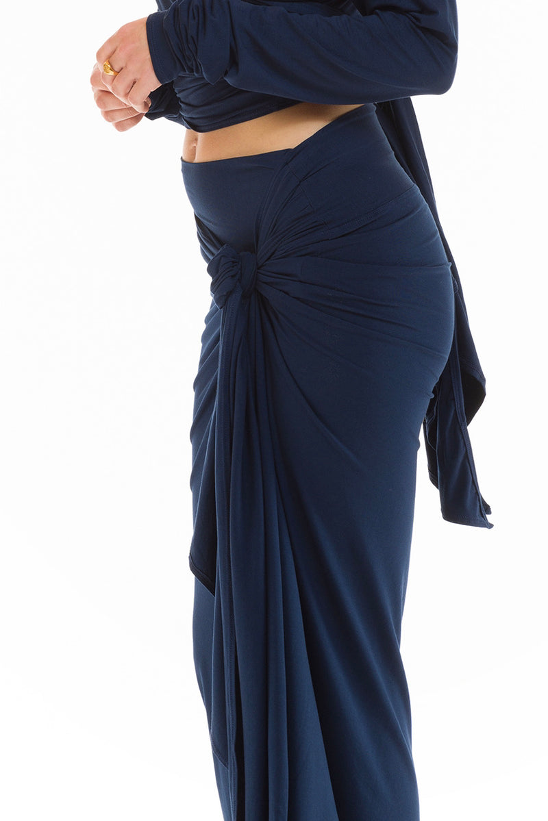 BAMBOO THAI SKIRT NAVY