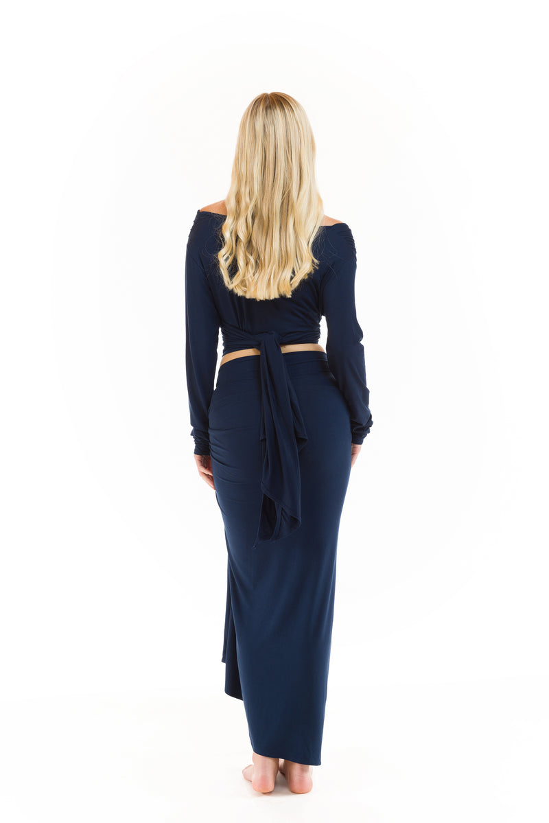 BAMBOO THAI SKIRT NAVY
