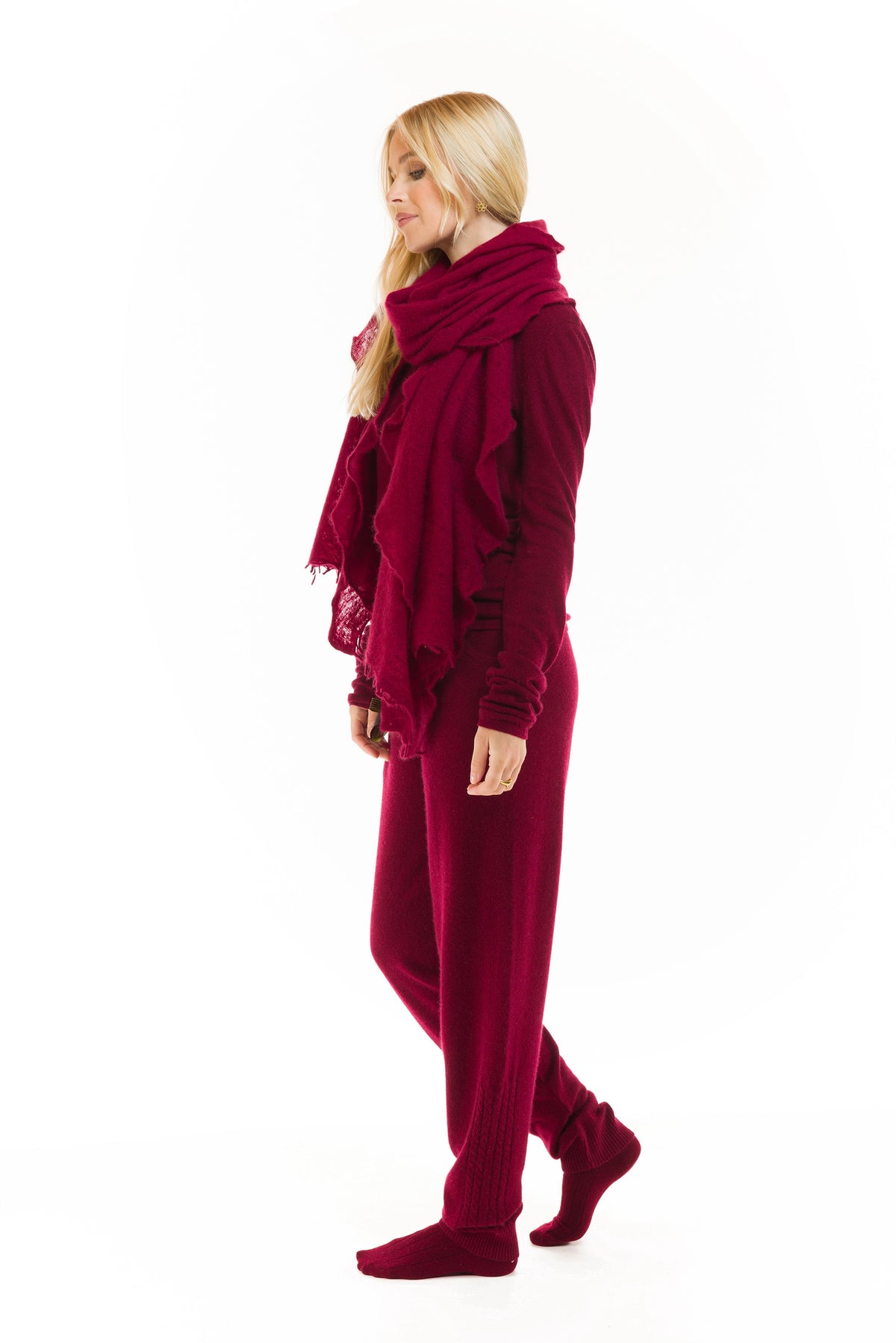 FINAL SALE - CASHMERE SOCKS BURGUNDY